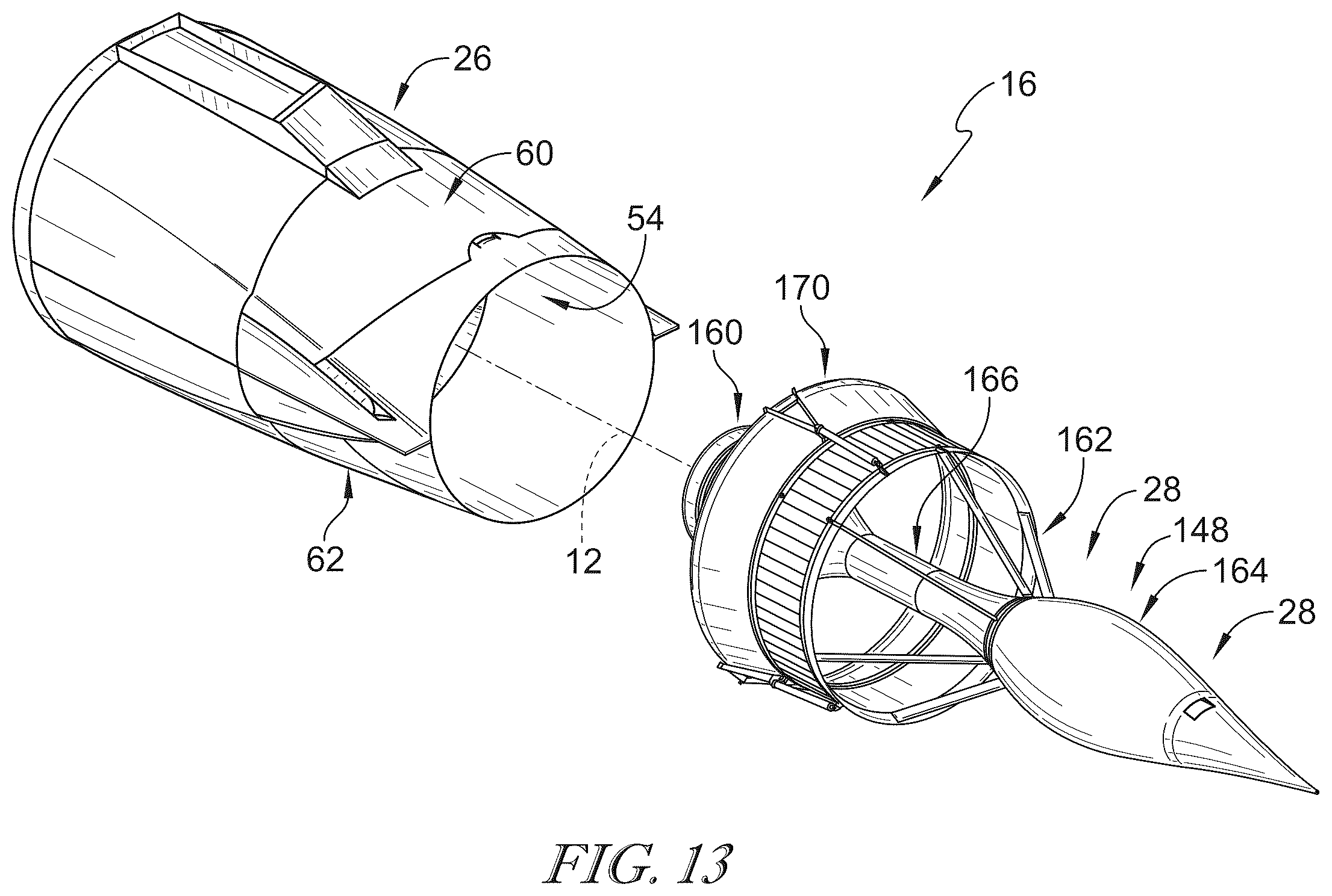 Patent US12460601 Figure 8 – Plug nozzle and thrust reverser for high mach gas turbine engines