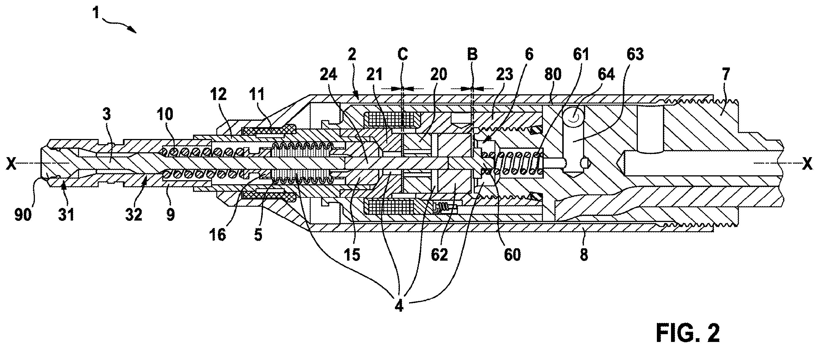 Patent US12460604 Figure 2 – Gas injector having reduced wear