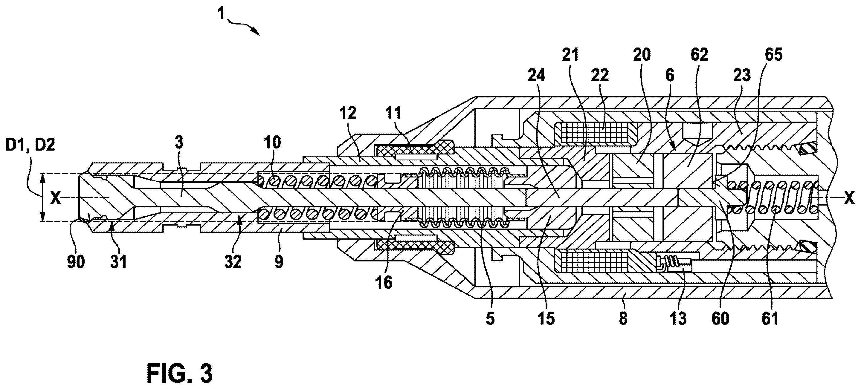 Patent US12460604 Figure 3 – Gas injector having reduced wear