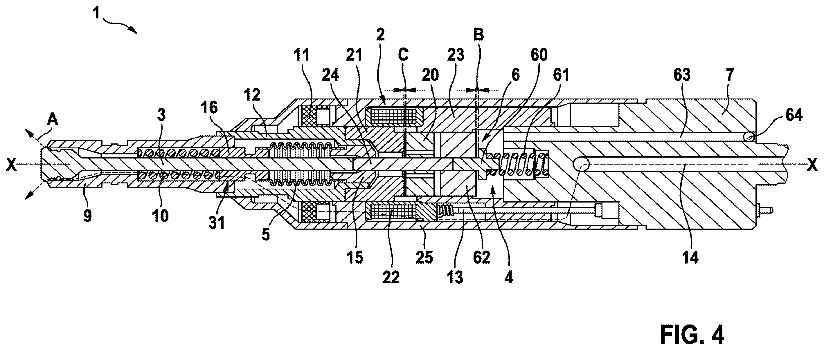 Patent US12460604 Figure 4 – Gas injector having reduced wear