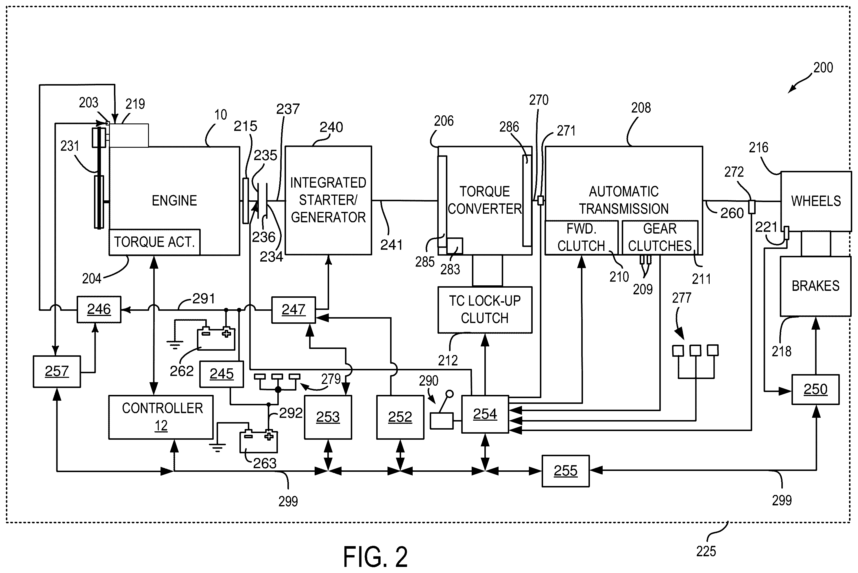 Patent US12460607 Figure 2 – Method and system for adjusting pressure in a fuel tank