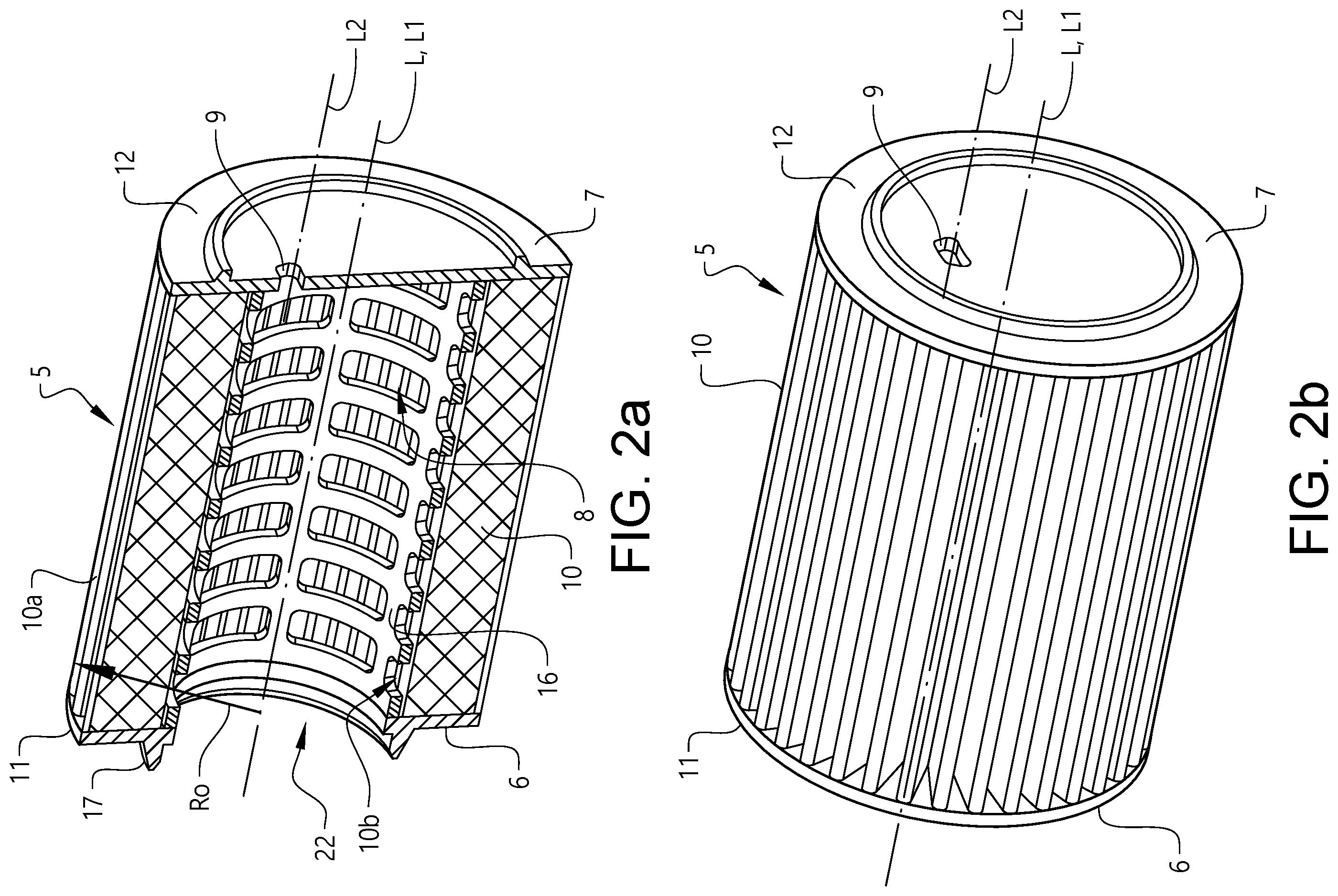 Patent US12460609 Figure 2 – Air filter housing and an air filter element