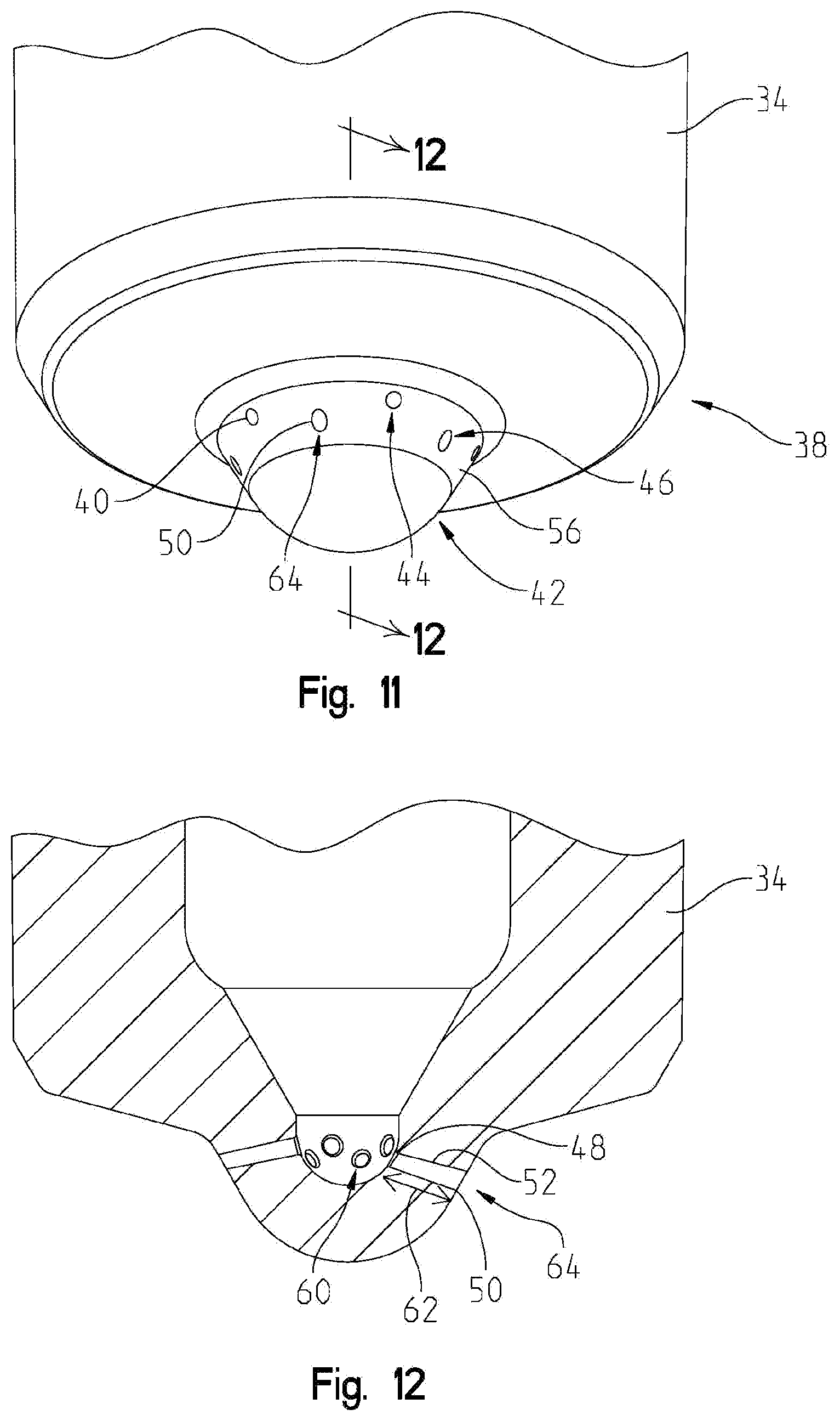 Patent US12460611 Figure 7 – Fuel injector having multiple rows of spray holes with different cross-sectional shapes for flow modulation