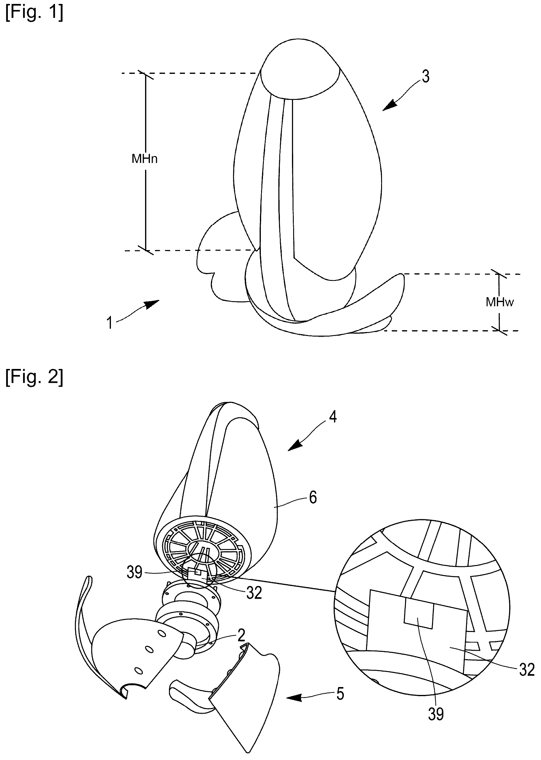 Patent US12460615 Figure 1 – Wind turbine with two sets of blades and aerogenerator
