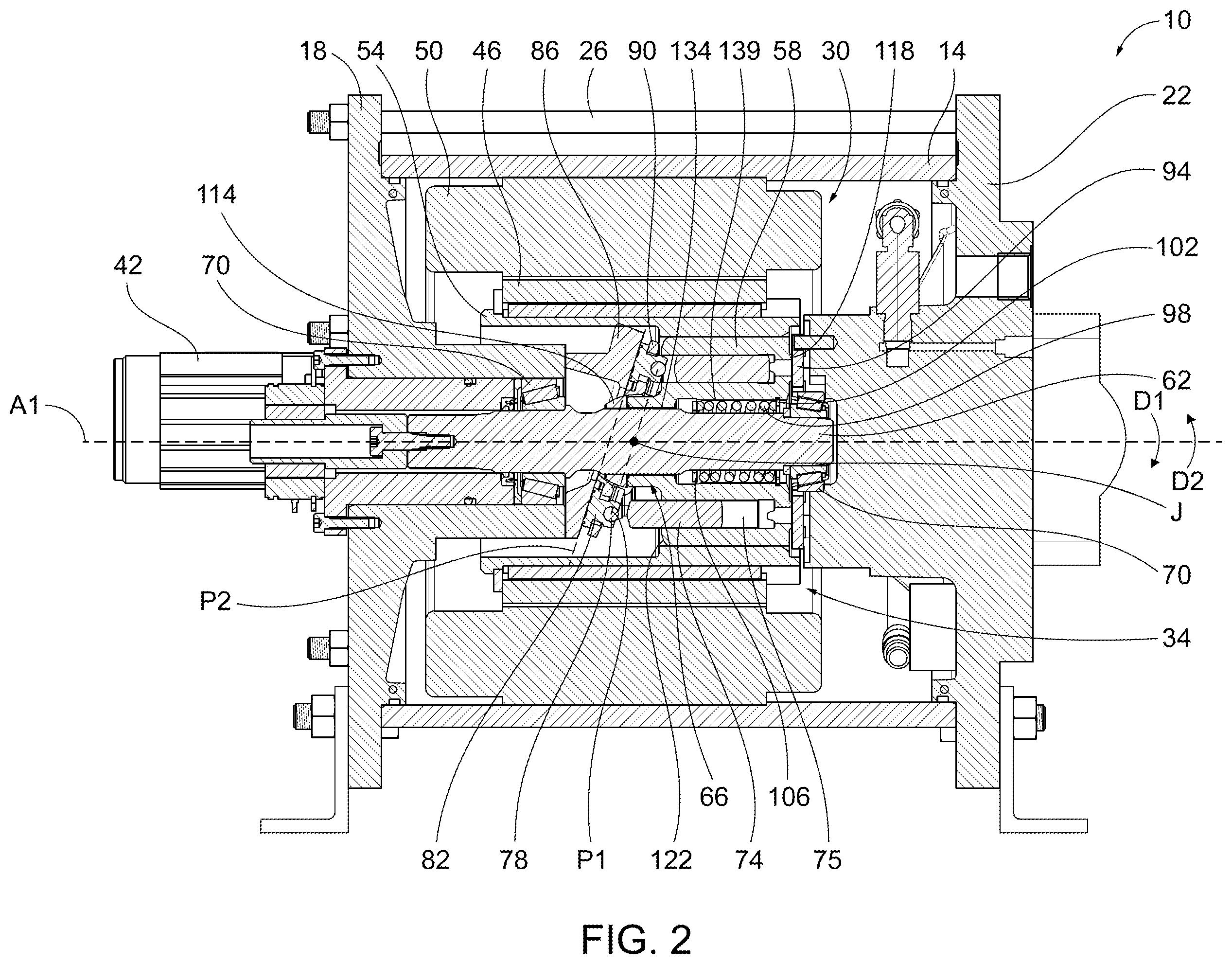 Patent US12460623 Figure 2 – Integrated electro-hydraulic unit