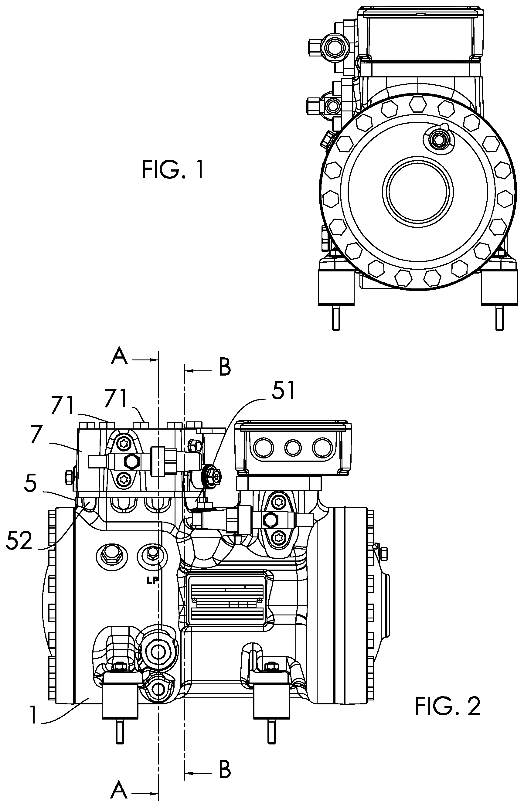 Patent US12460625 Figure 1 – Reduced heat exchange reciprocating compressor
