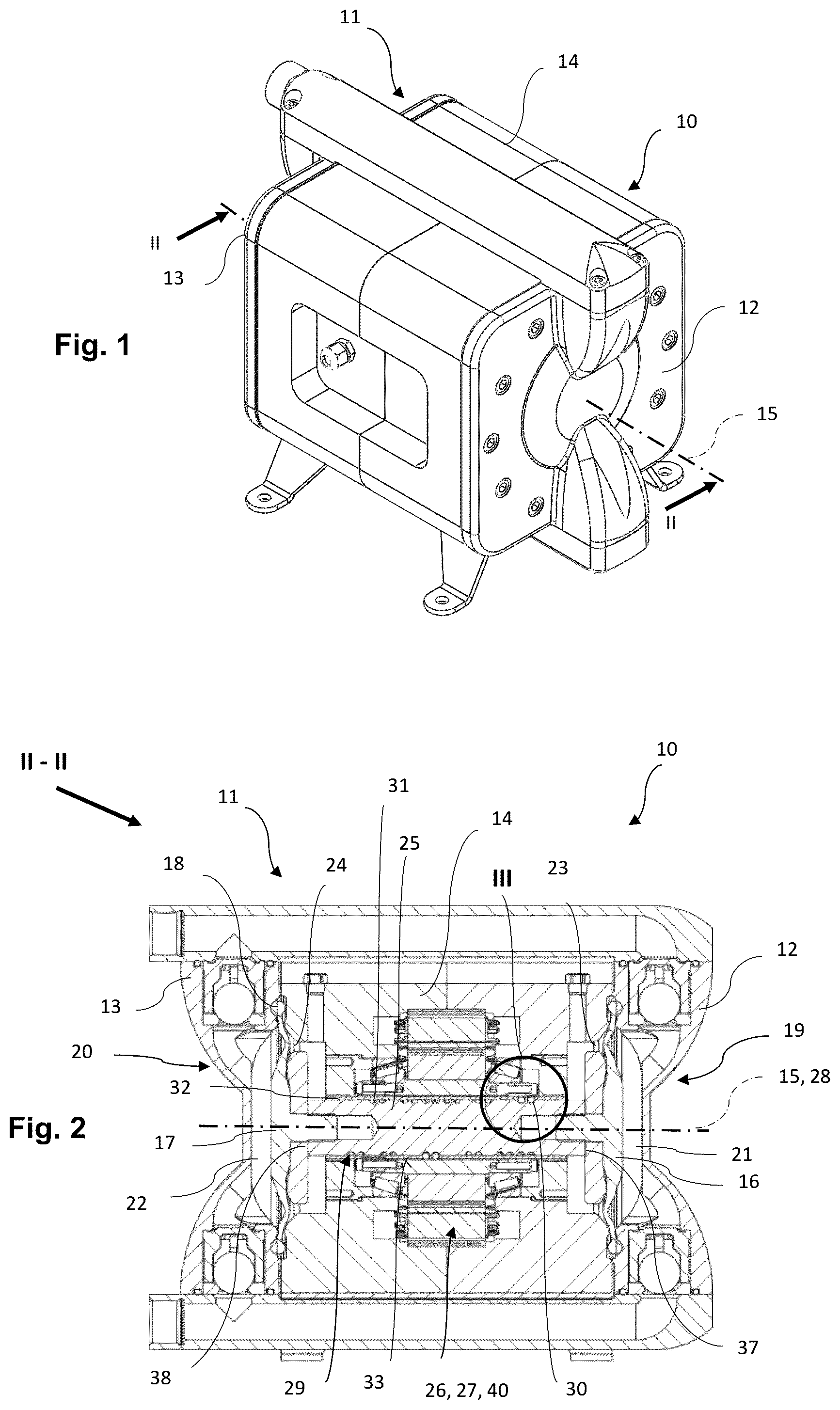 Patent US12460626 Figure 1 – Double membrane pump