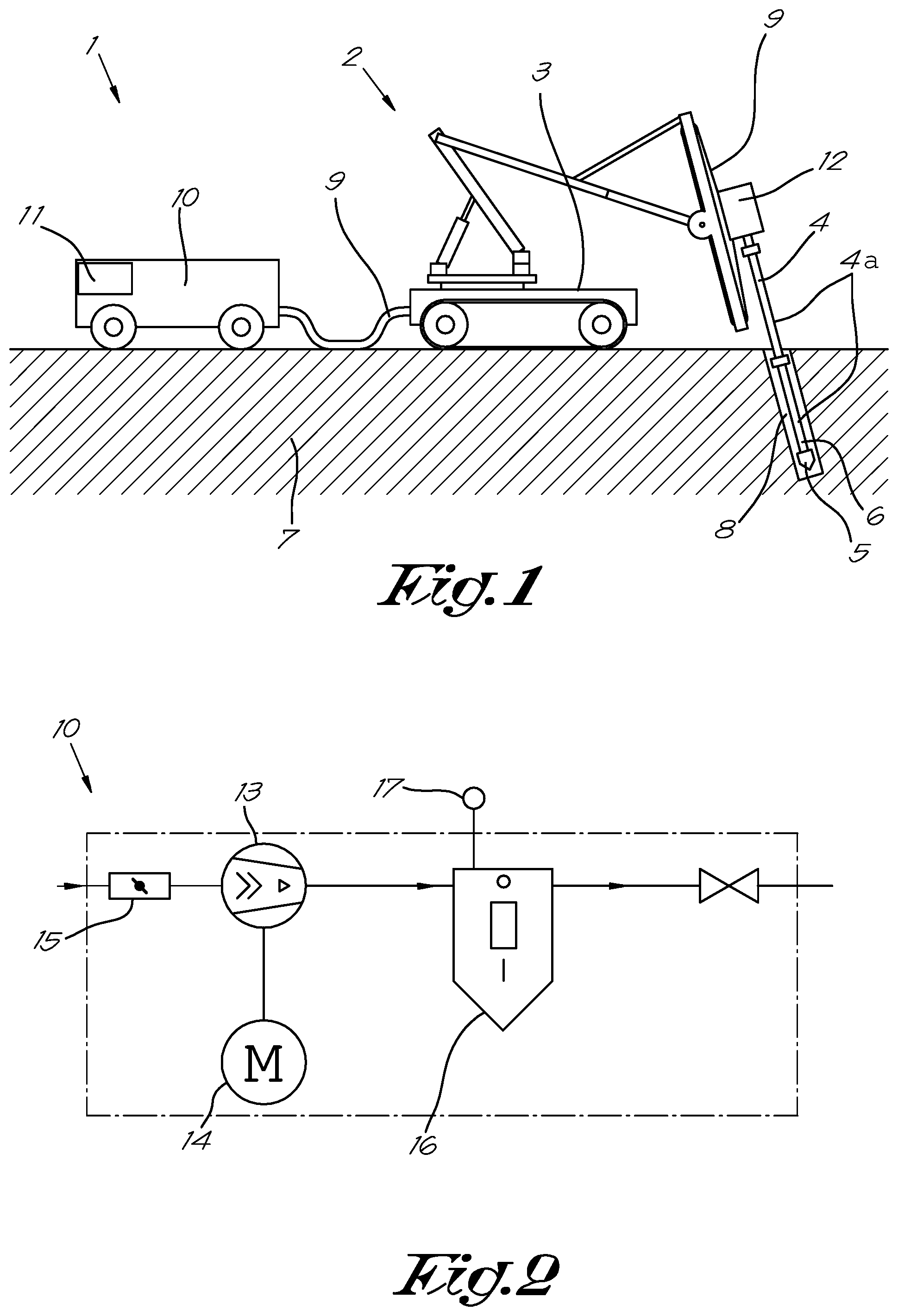 Patent US12460628 Figure 1 – Method for controlling a compressor which provides the drive of a pneumatic tool