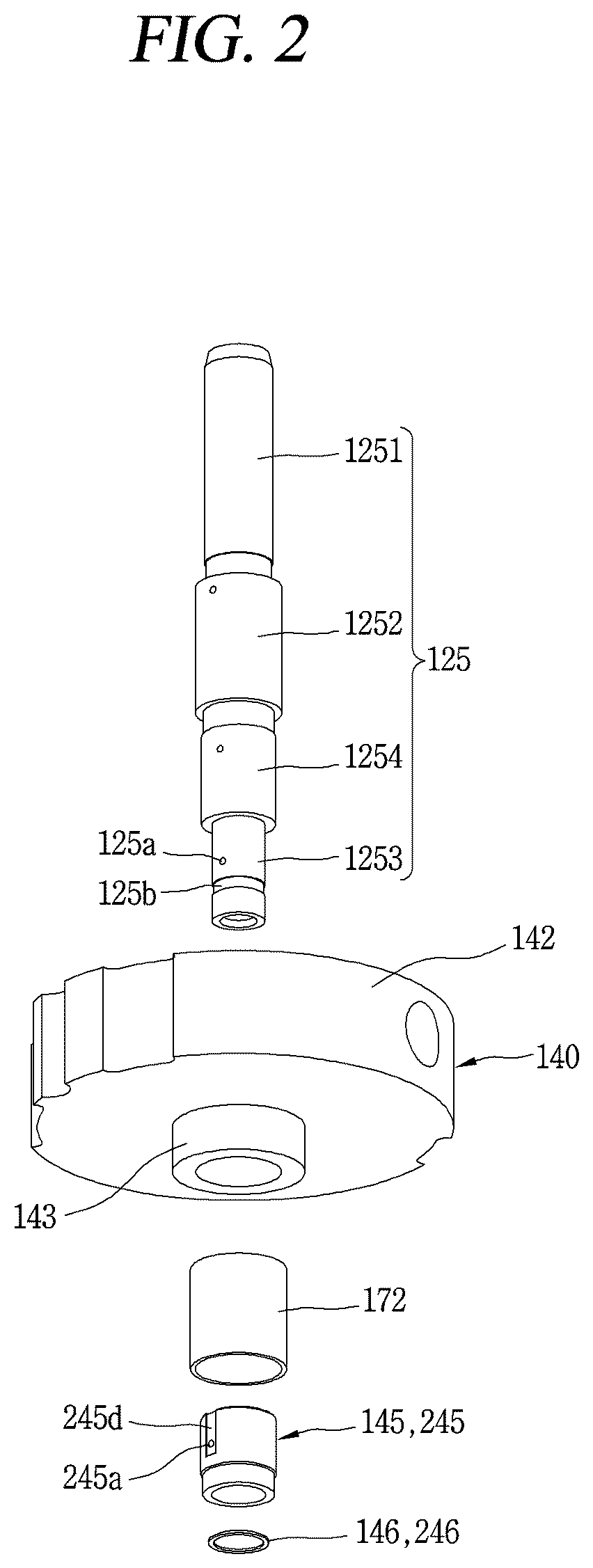 Patent US12460638 Figure 2 – Scroll compressor