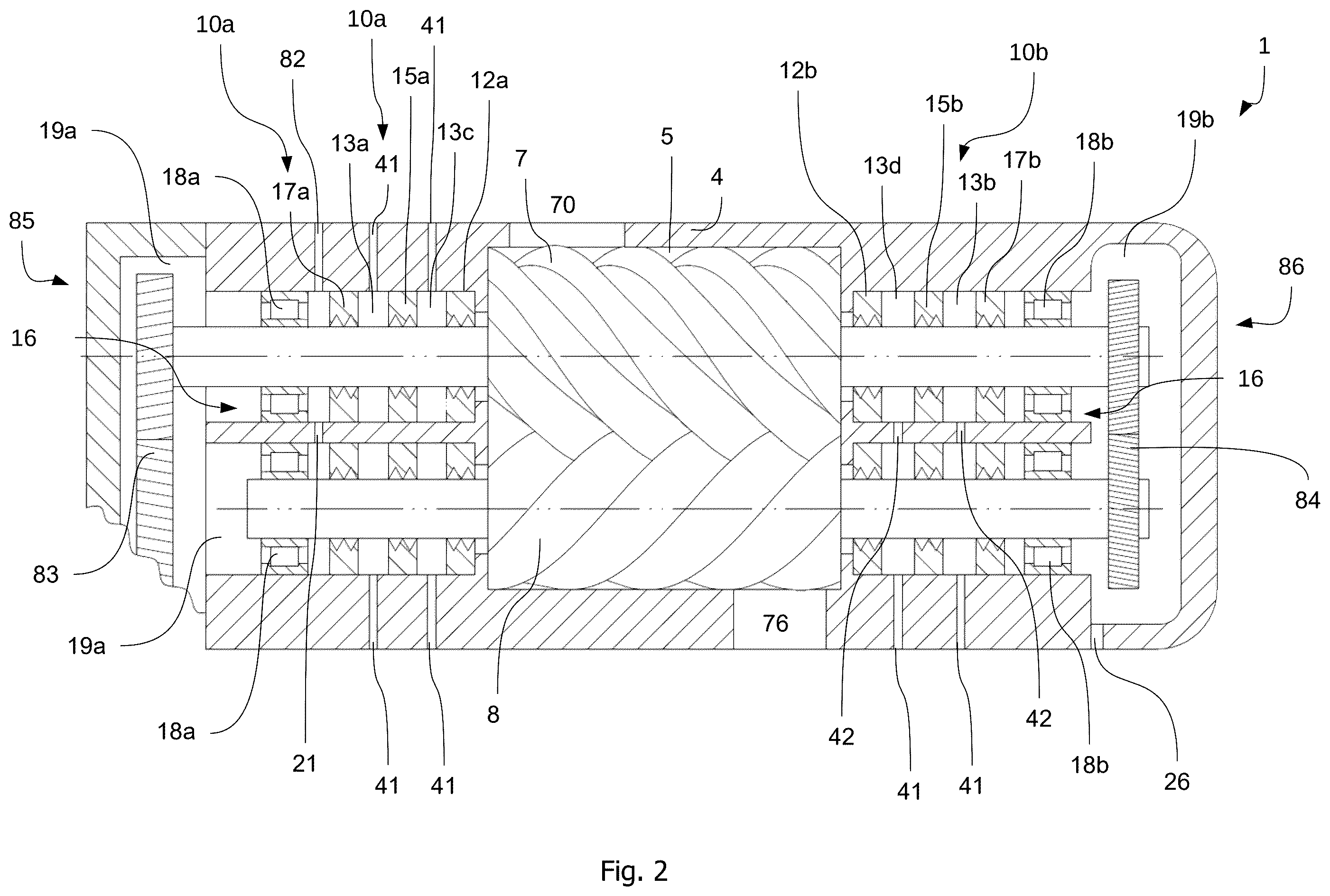 Patent US12460643 Figure 2 – Dry-compression compressor and method for oil separation for a dry-compression compressor
