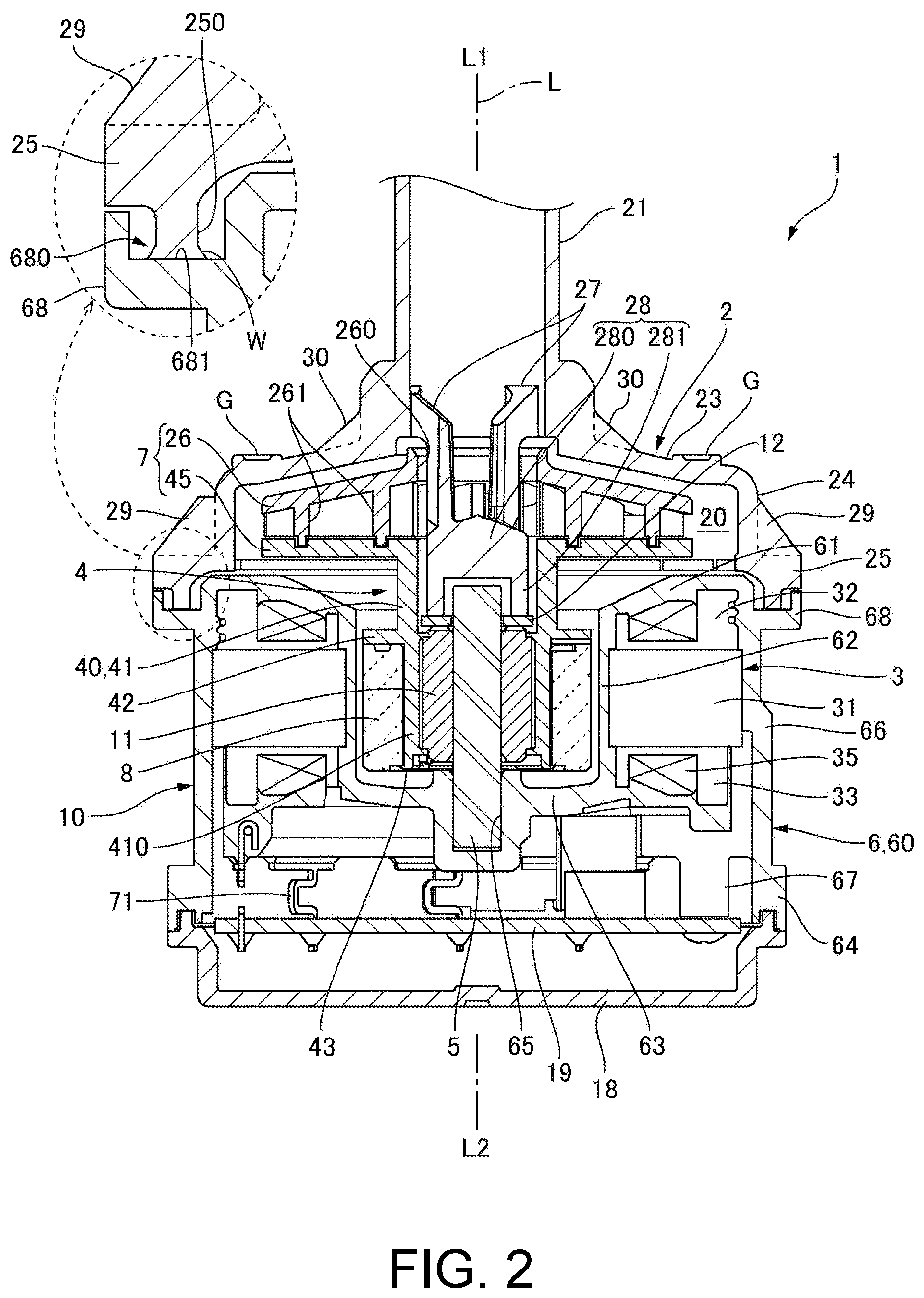 Patent US12460652 Figure 2 – Pump device and method of manufacturing the same