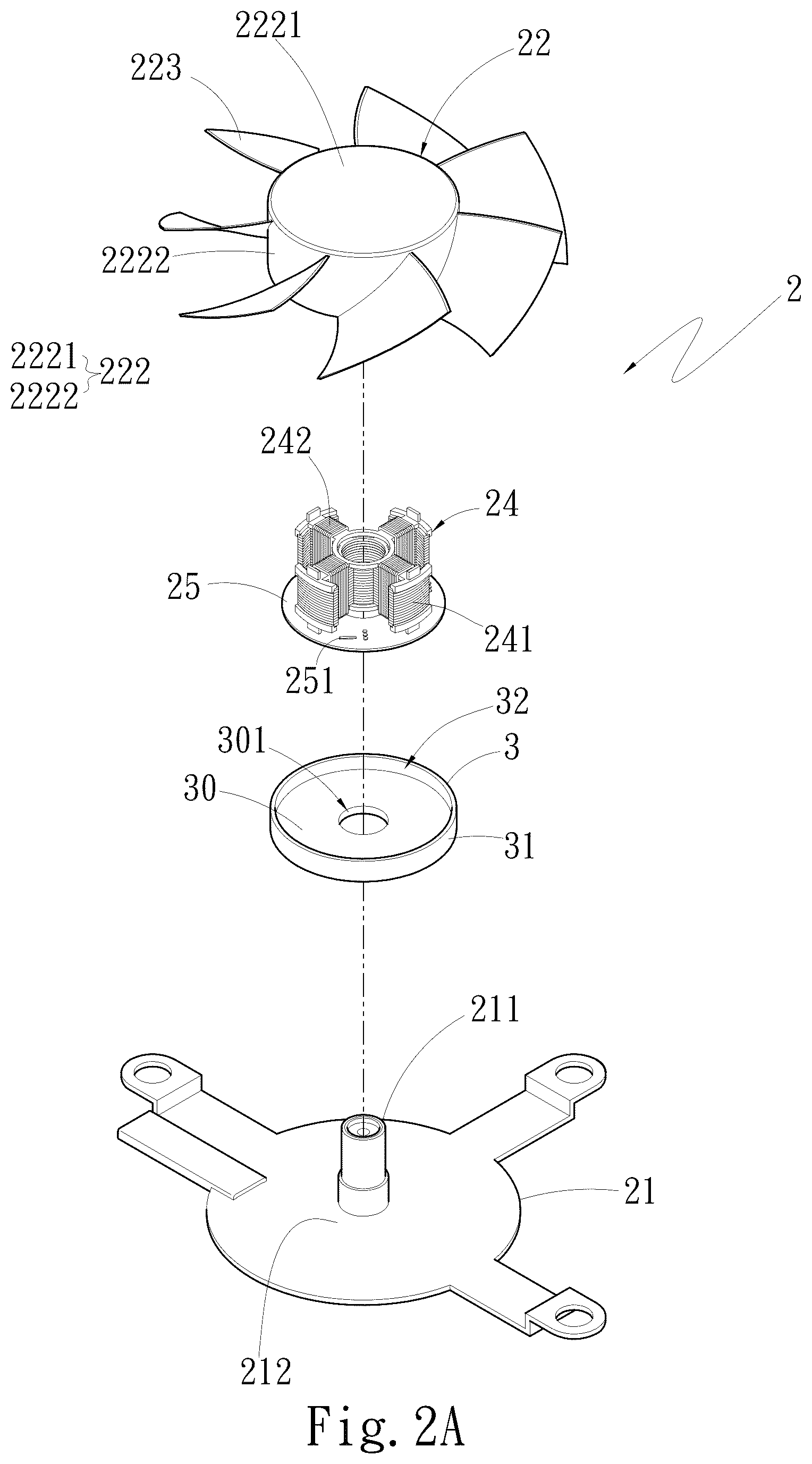 Patent US12460654 Figure 3 – Fan with electromagnetic radiation shielding structure