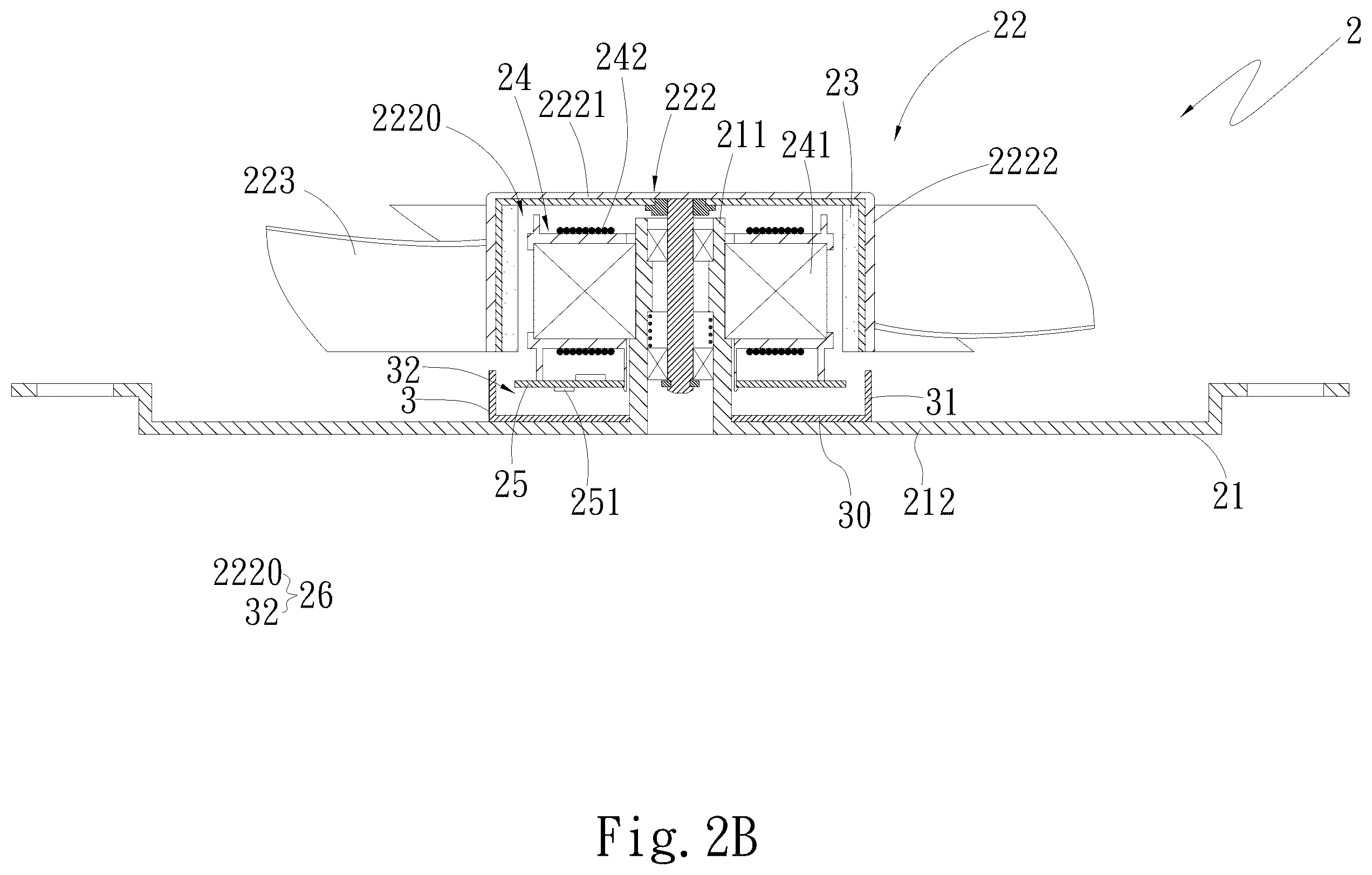 Patent US12460654 Figure 4 – Fan with electromagnetic radiation shielding structure