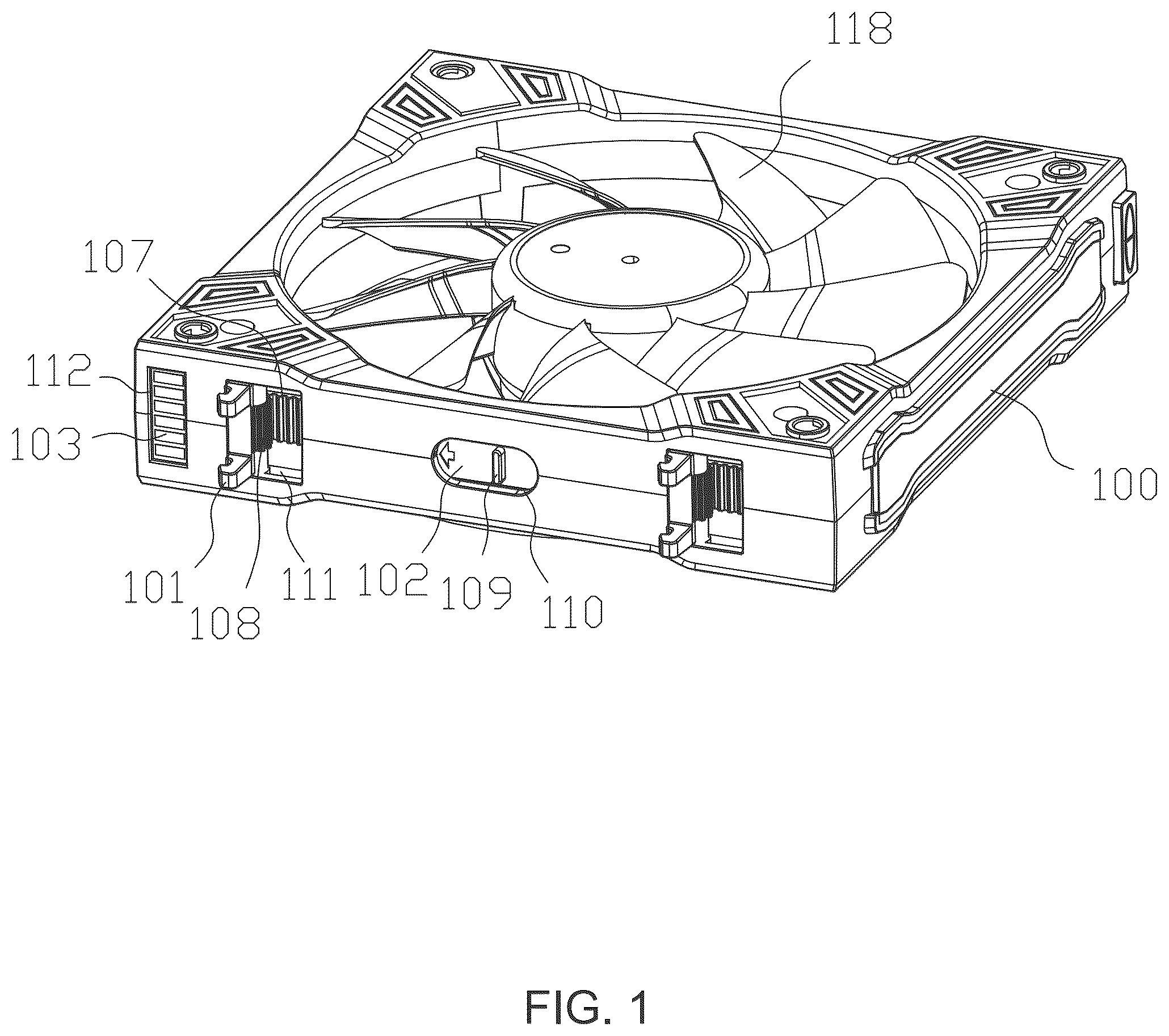 Patent US12460656 — Press type assembled fan — Figure 1