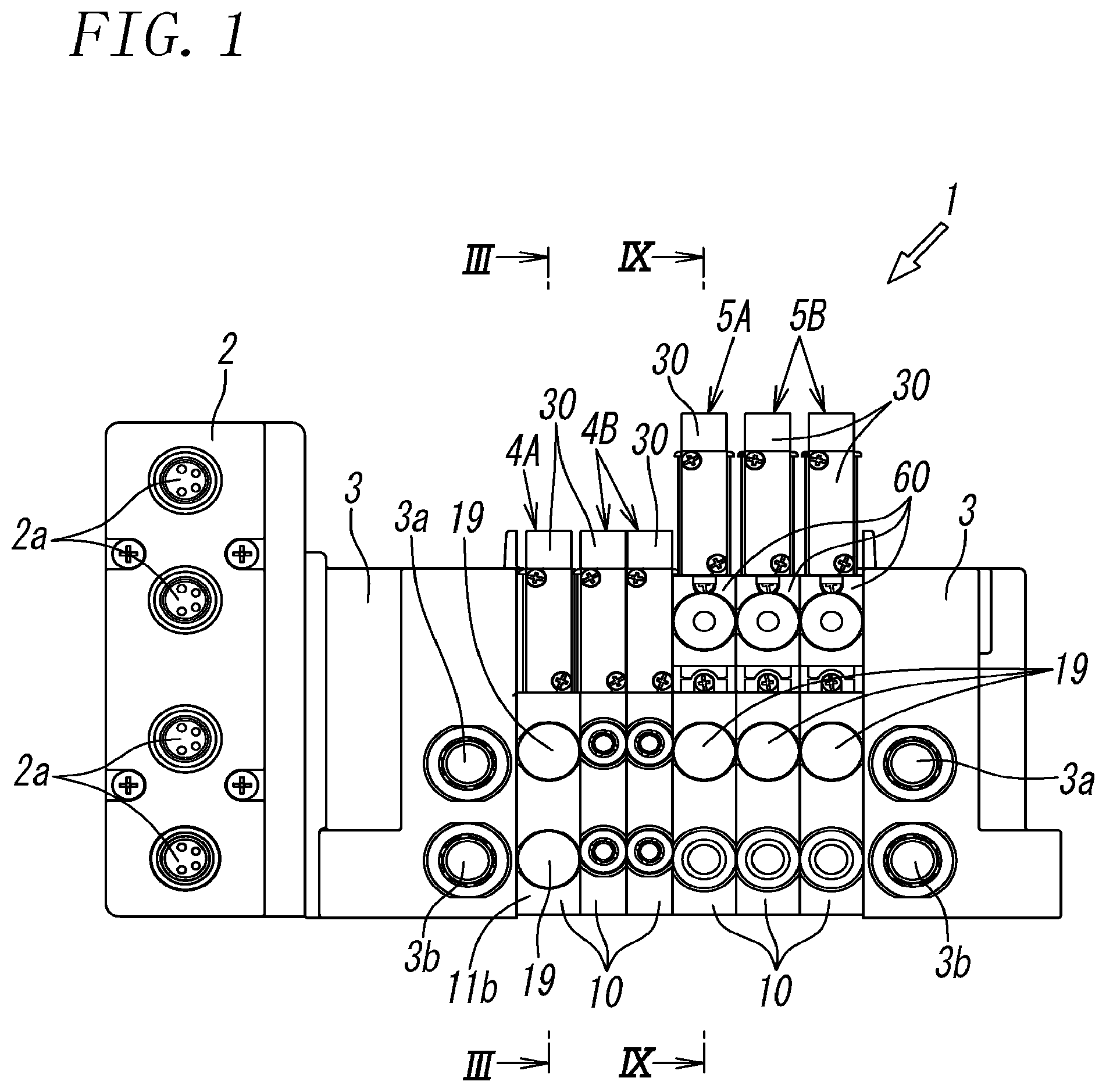 Patent US12460658 Figure 1 – Manifold air pressure feeder and manifold block for use in manifold air pressure feeder