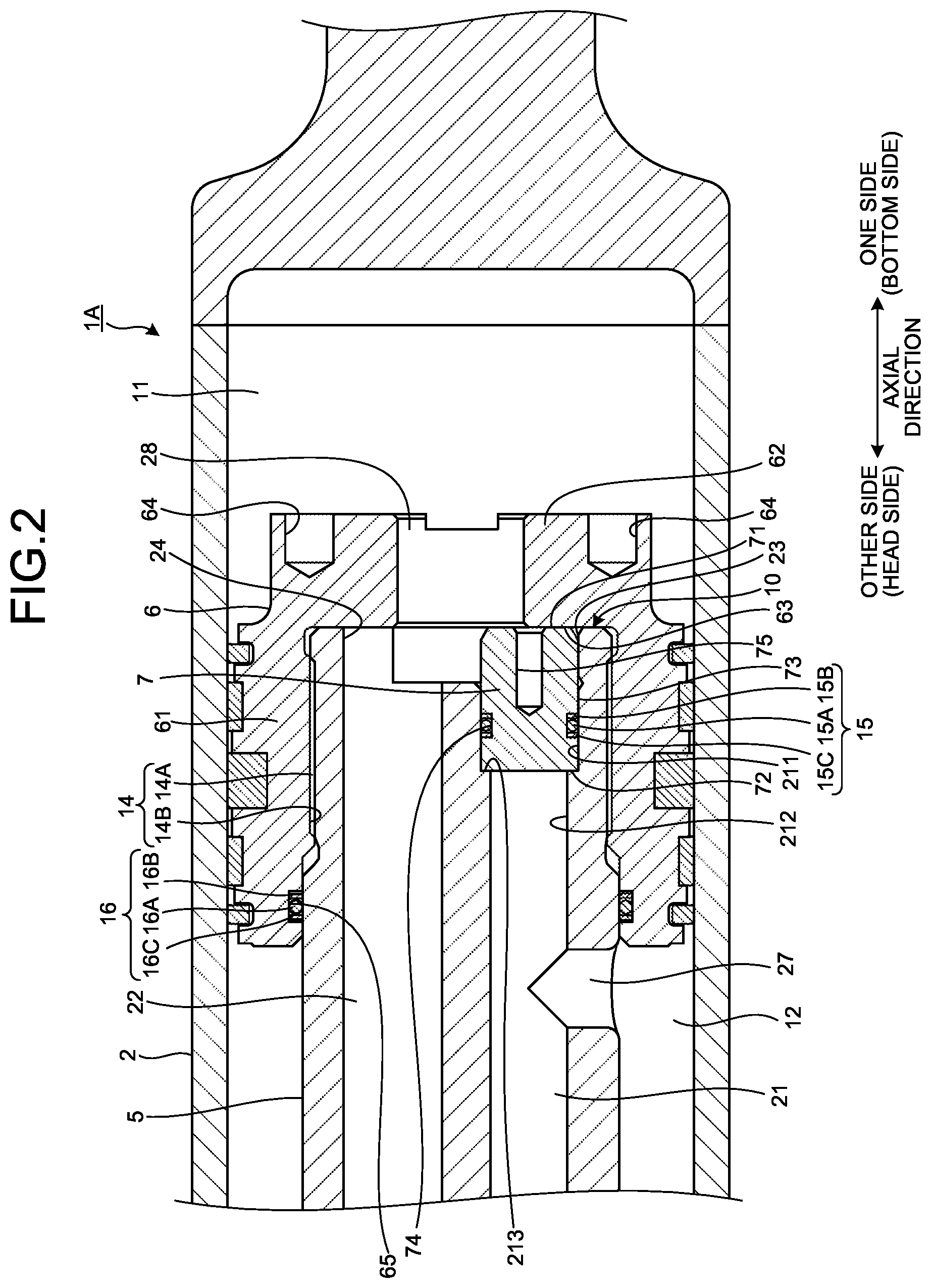 Patent US12460659 Figure 2 – Hydraulic cylinder