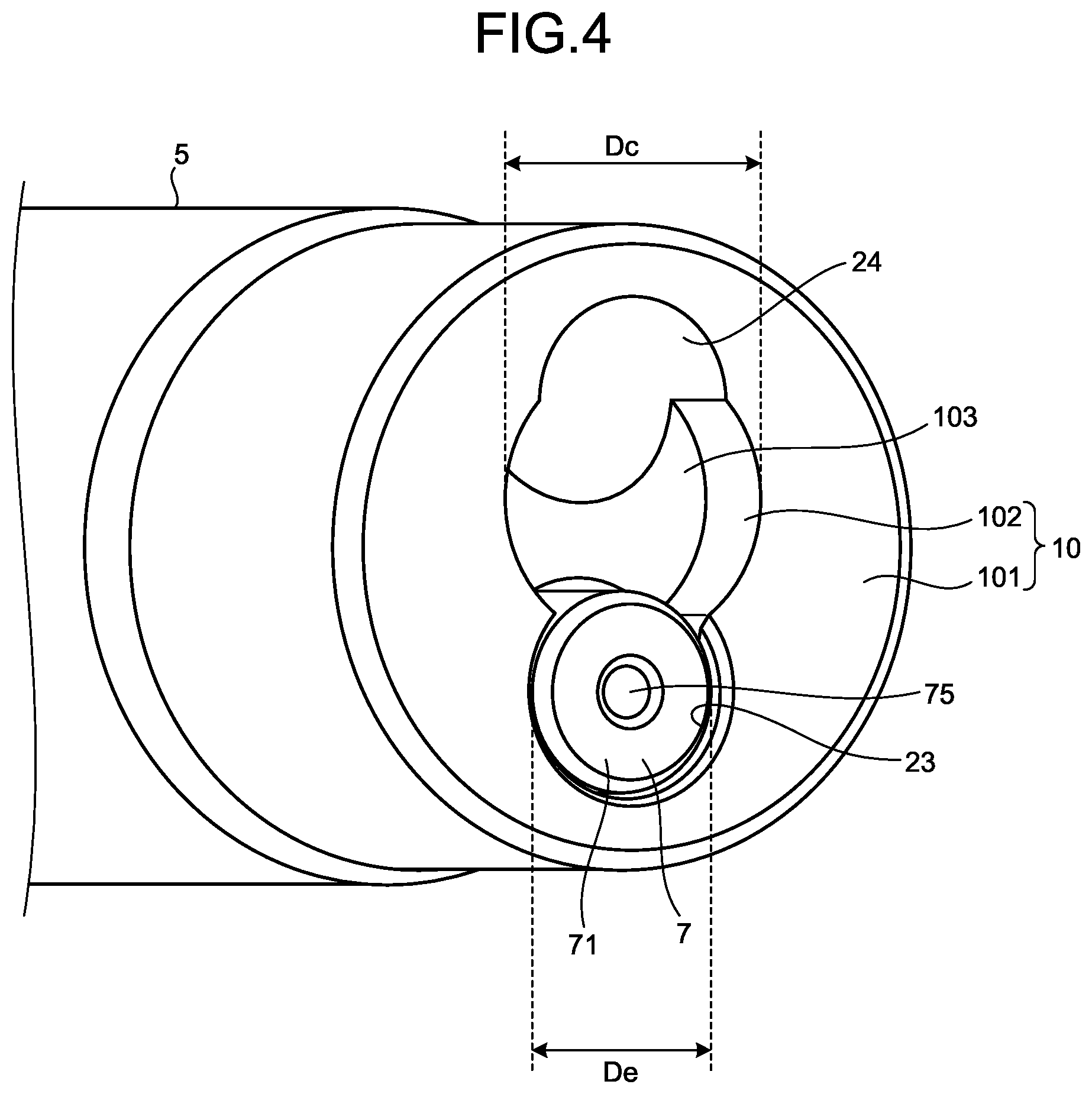 Patent US12460659 Figure 4 – Hydraulic cylinder