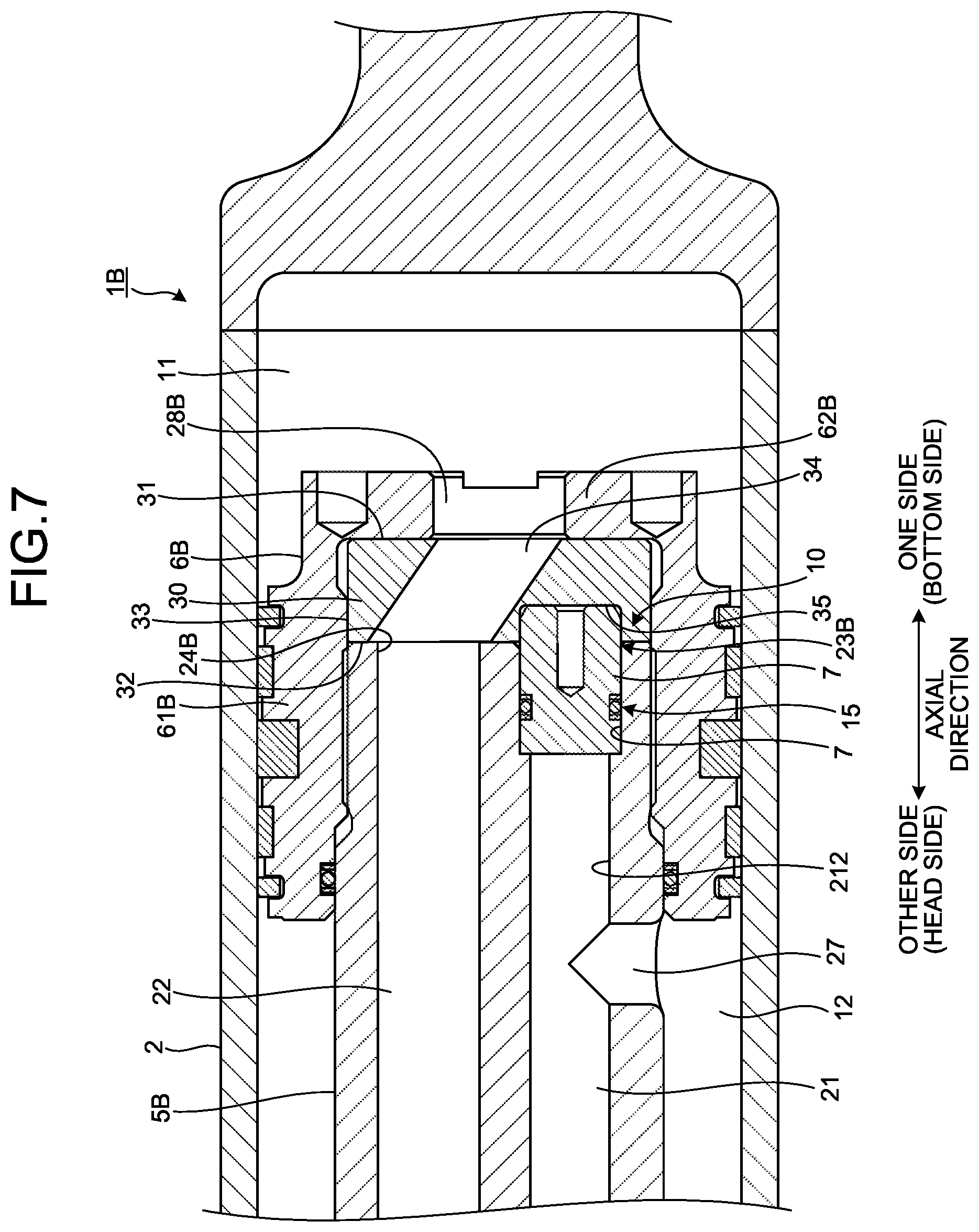 Patent US12460659 Figure 7 – Hydraulic cylinder