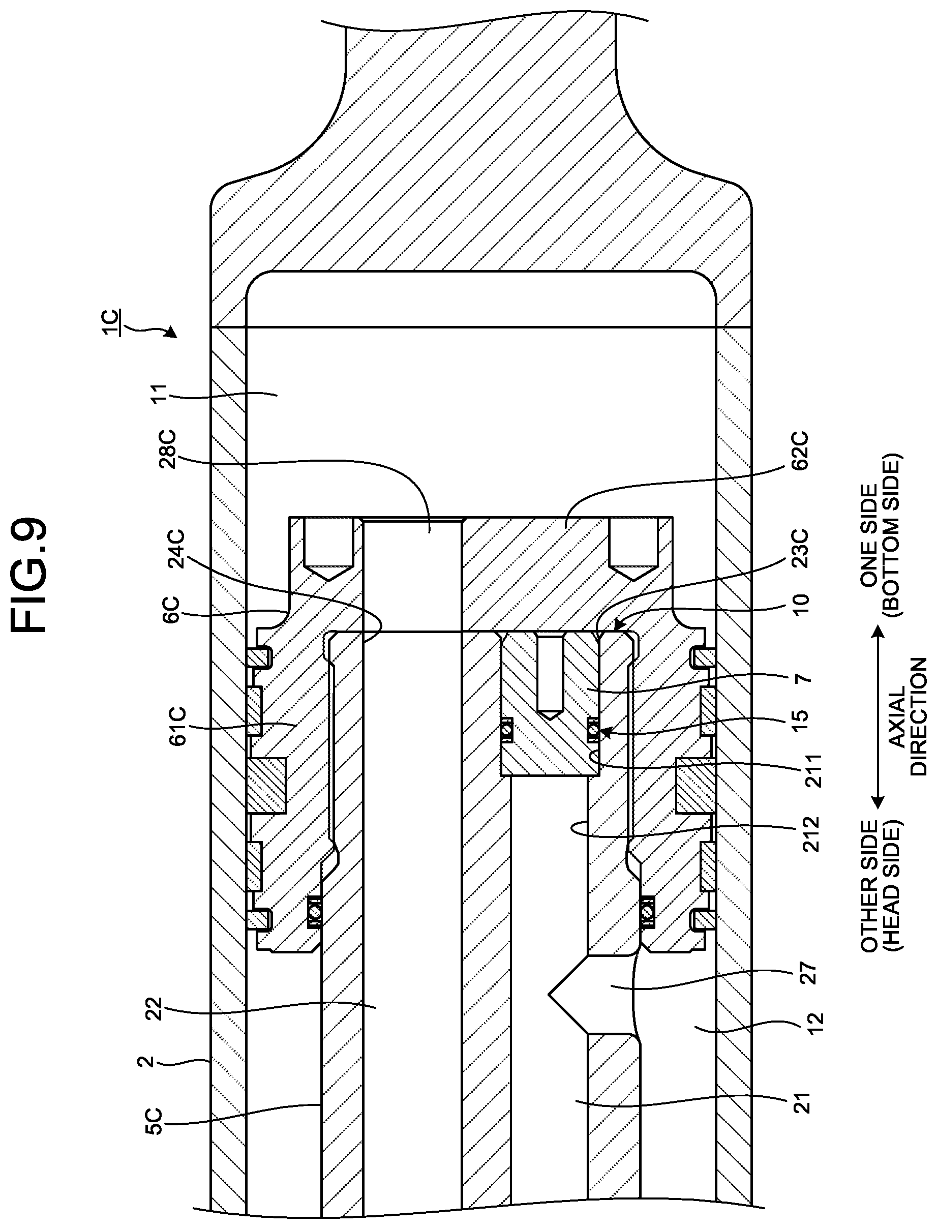 Patent US12460659 Figure 9 – Hydraulic cylinder