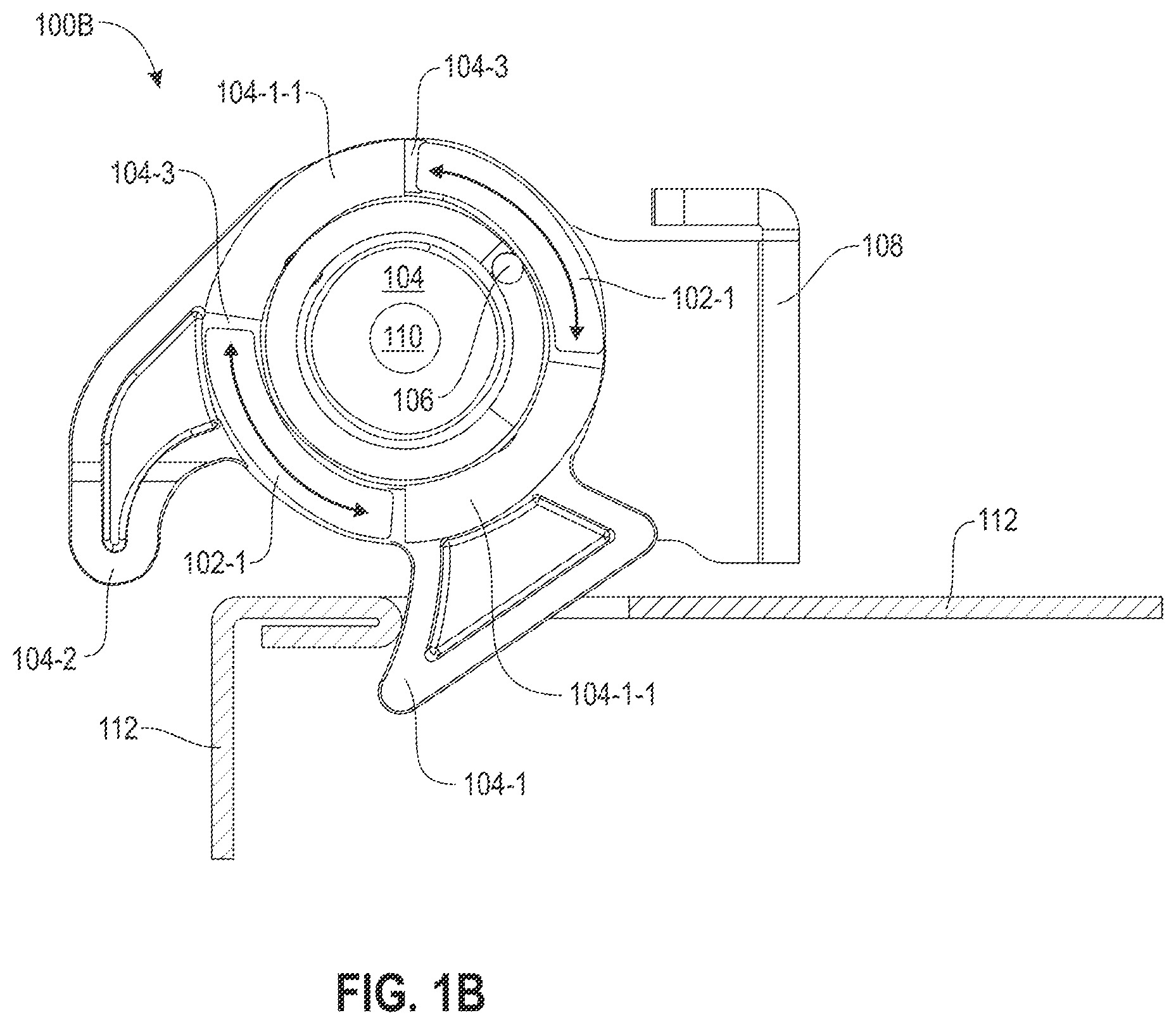 Patent US12460662 Figure 2 – Latching a removable element with tolerance-stack compliance