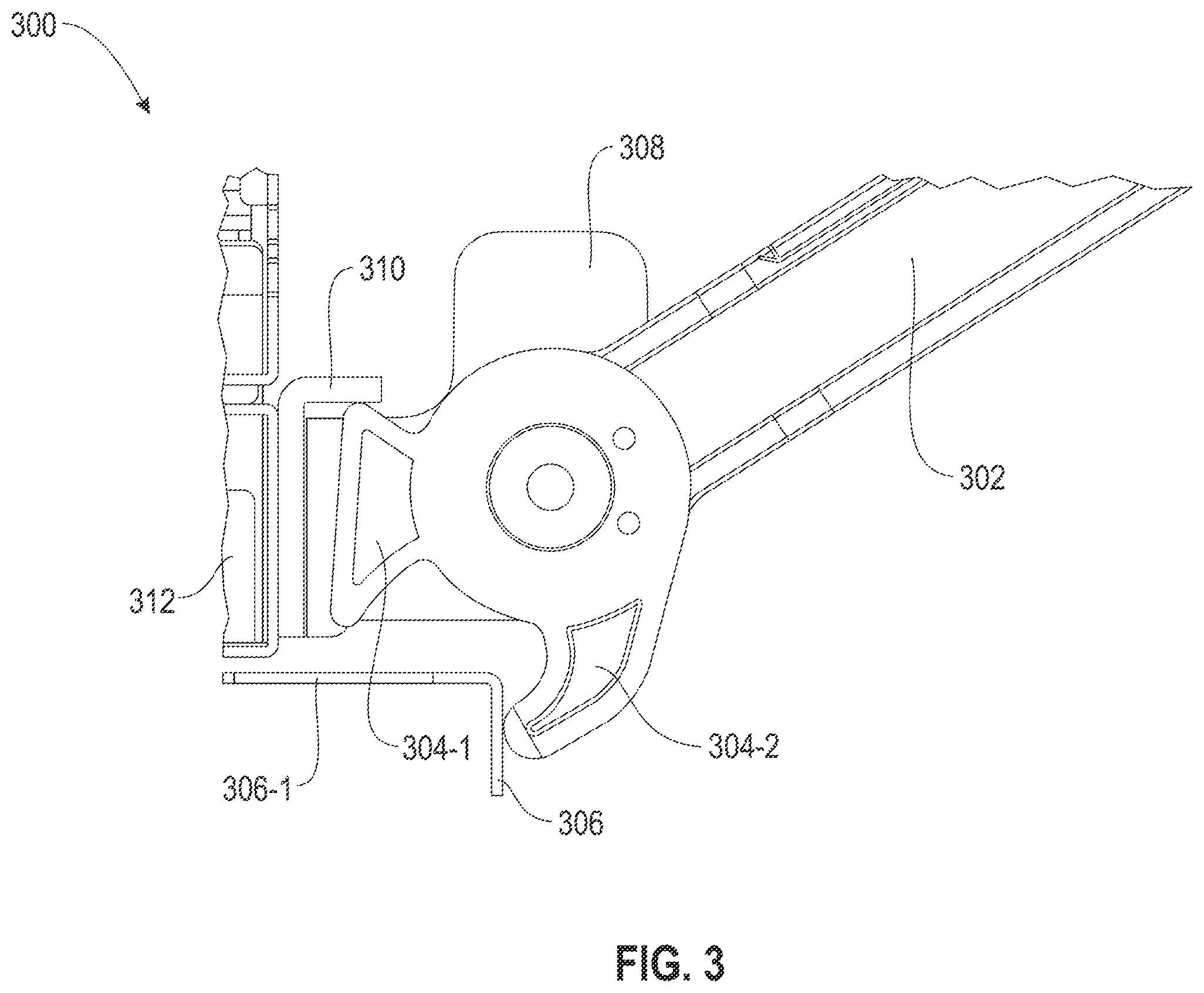 Patent US12460662 Figure 6 – Latching a removable element with tolerance-stack compliance