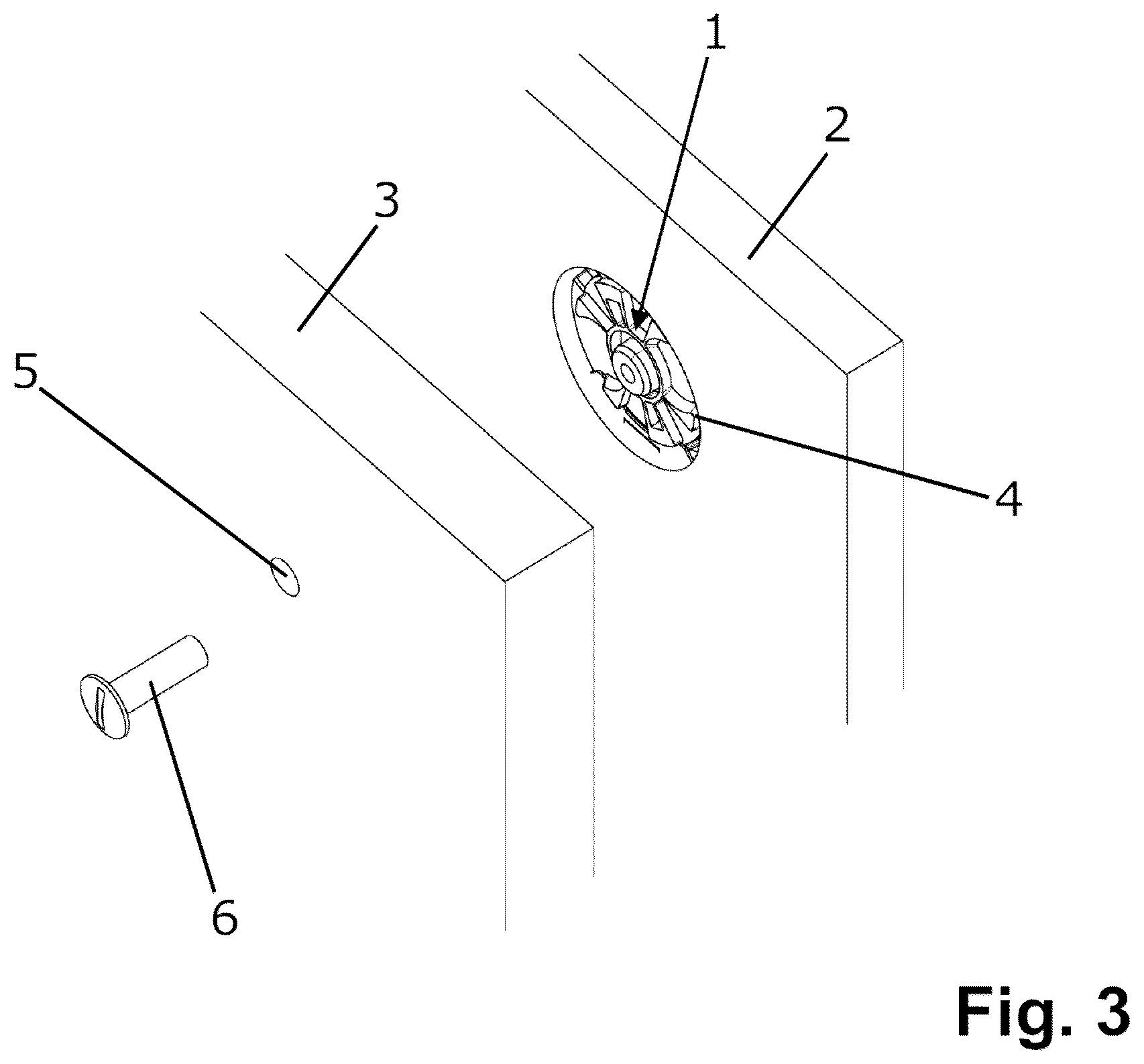 Patent US12460665 Figure 3 – Doubling-up fitting and assembly having two doubled-up plates