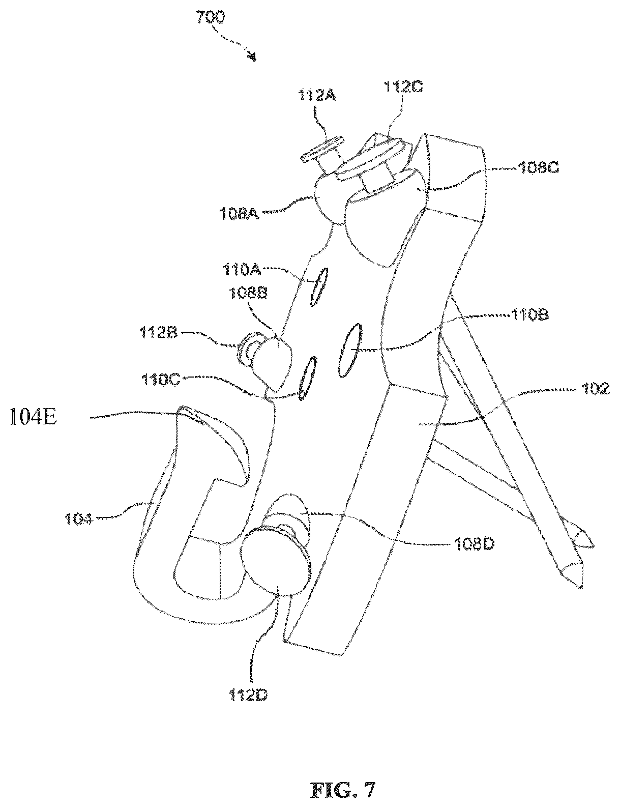 Patent US12460669 Figure 7 – Mounting device to securely hang a wide range of objects to a wall