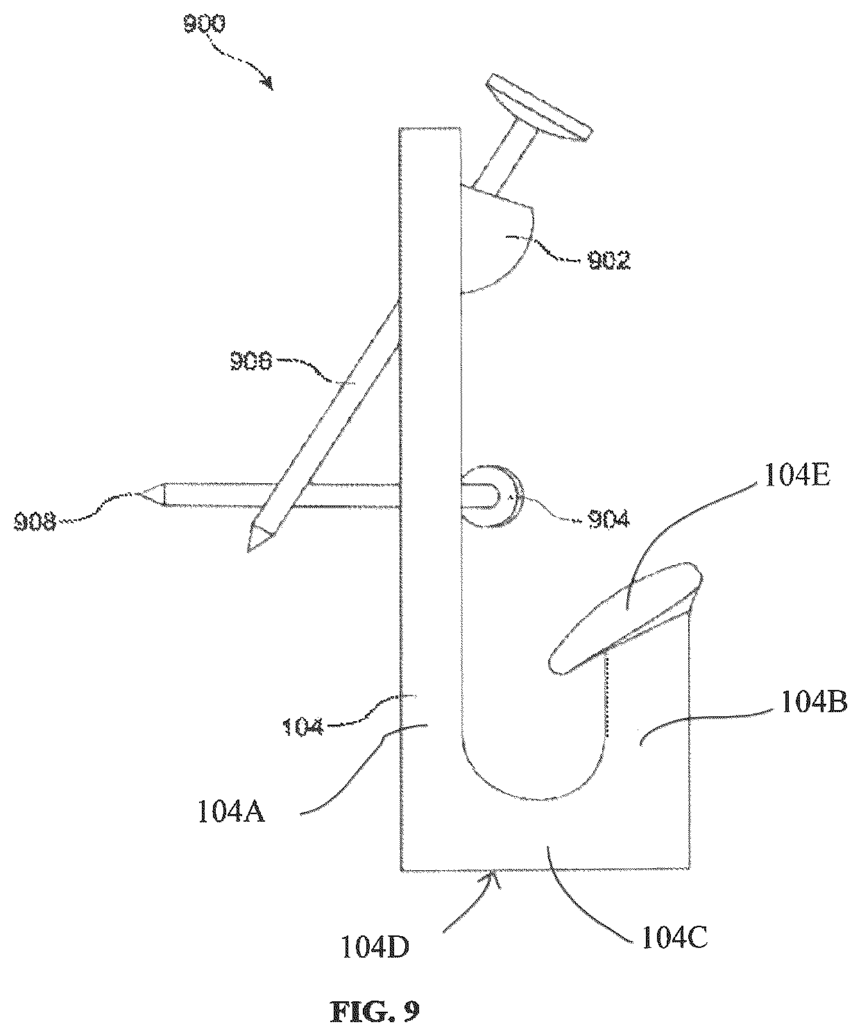 Patent US12460669 Figure 9 – Mounting device to securely hang a wide range of objects to a wall