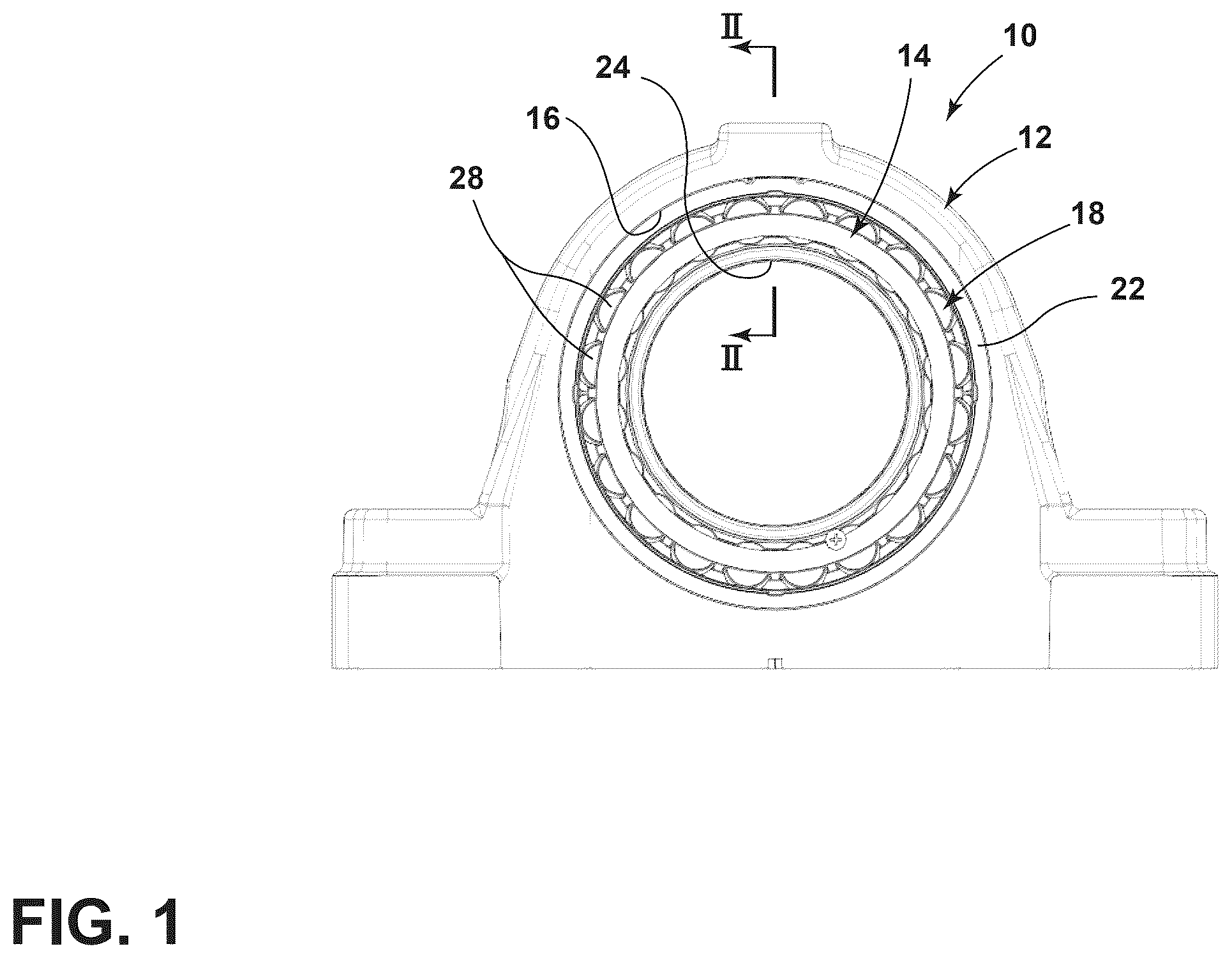 Patent US12460671 Figure 1 – Bearing assembly