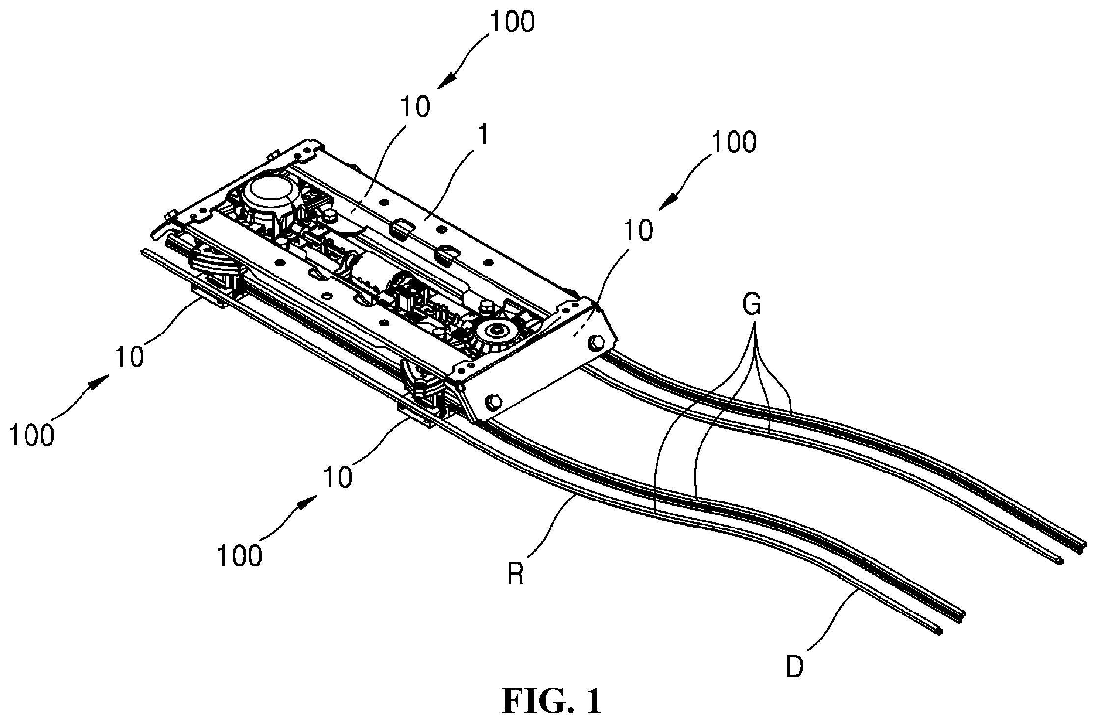 Patent US12460672 Figure 1 – Slide block assembly having ball bushing bearing