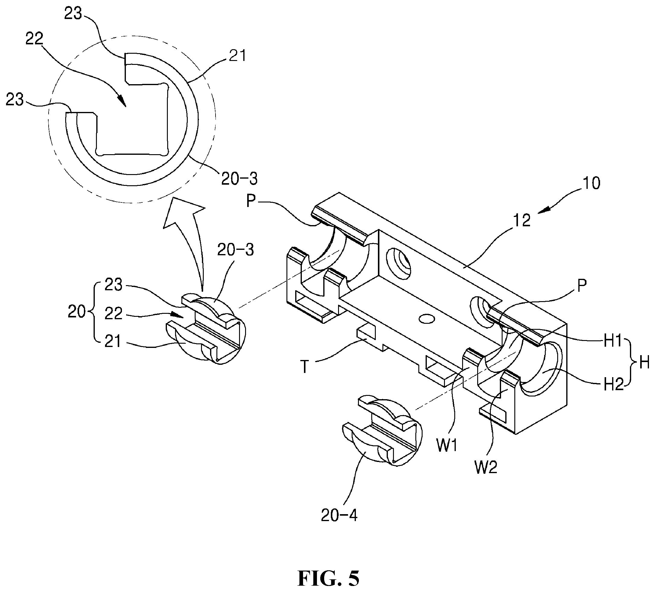 Patent US12460672 Figure 5 – Slide block assembly having ball bushing bearing