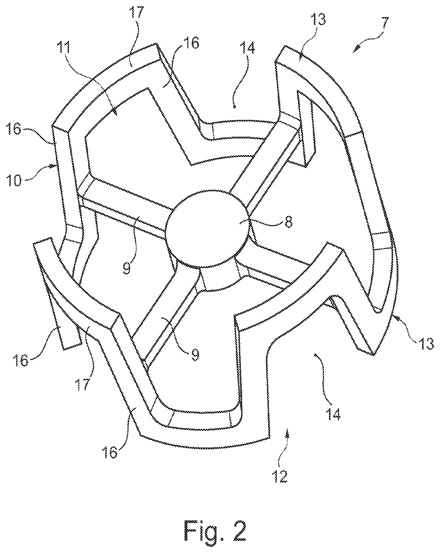 Patent US12460675 Figure 2 – Rolling bearing and intermediate piece therefor