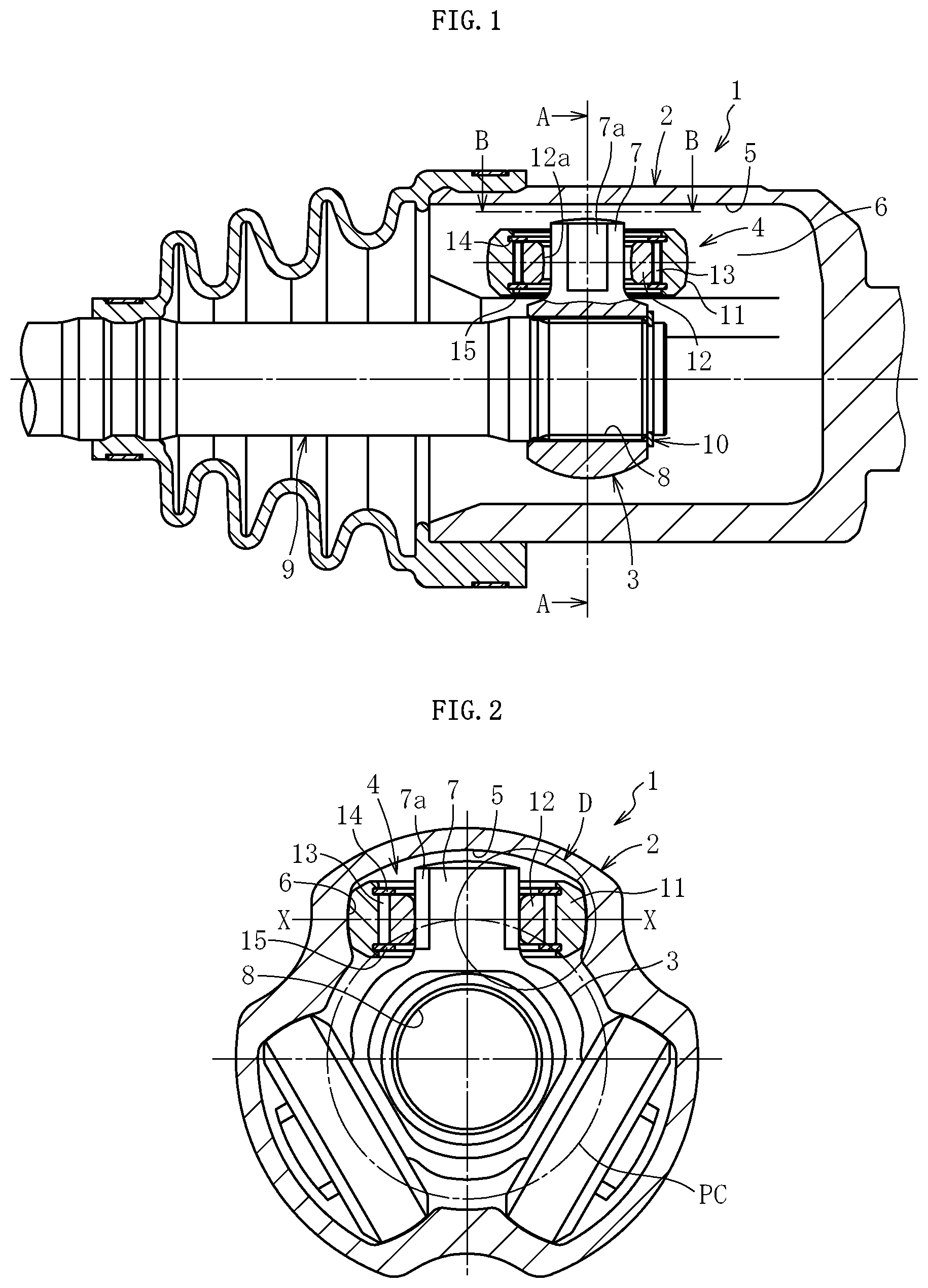 Patent US12460680 Figure 1 – Tripod type constant velocity universal joint