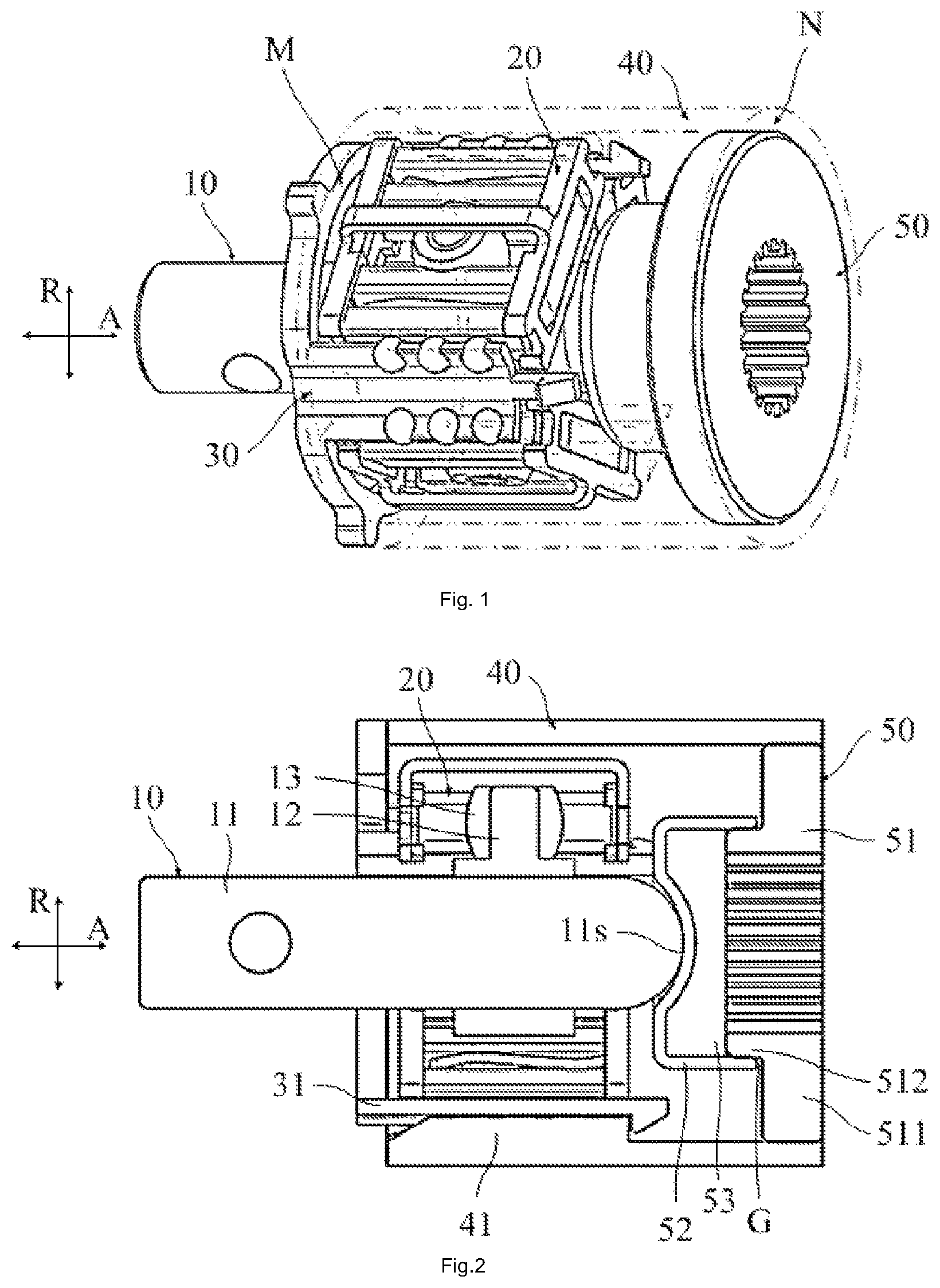 Patent US12460681 Figure 1 – Three ball pin-type coupling and steering mechanism
