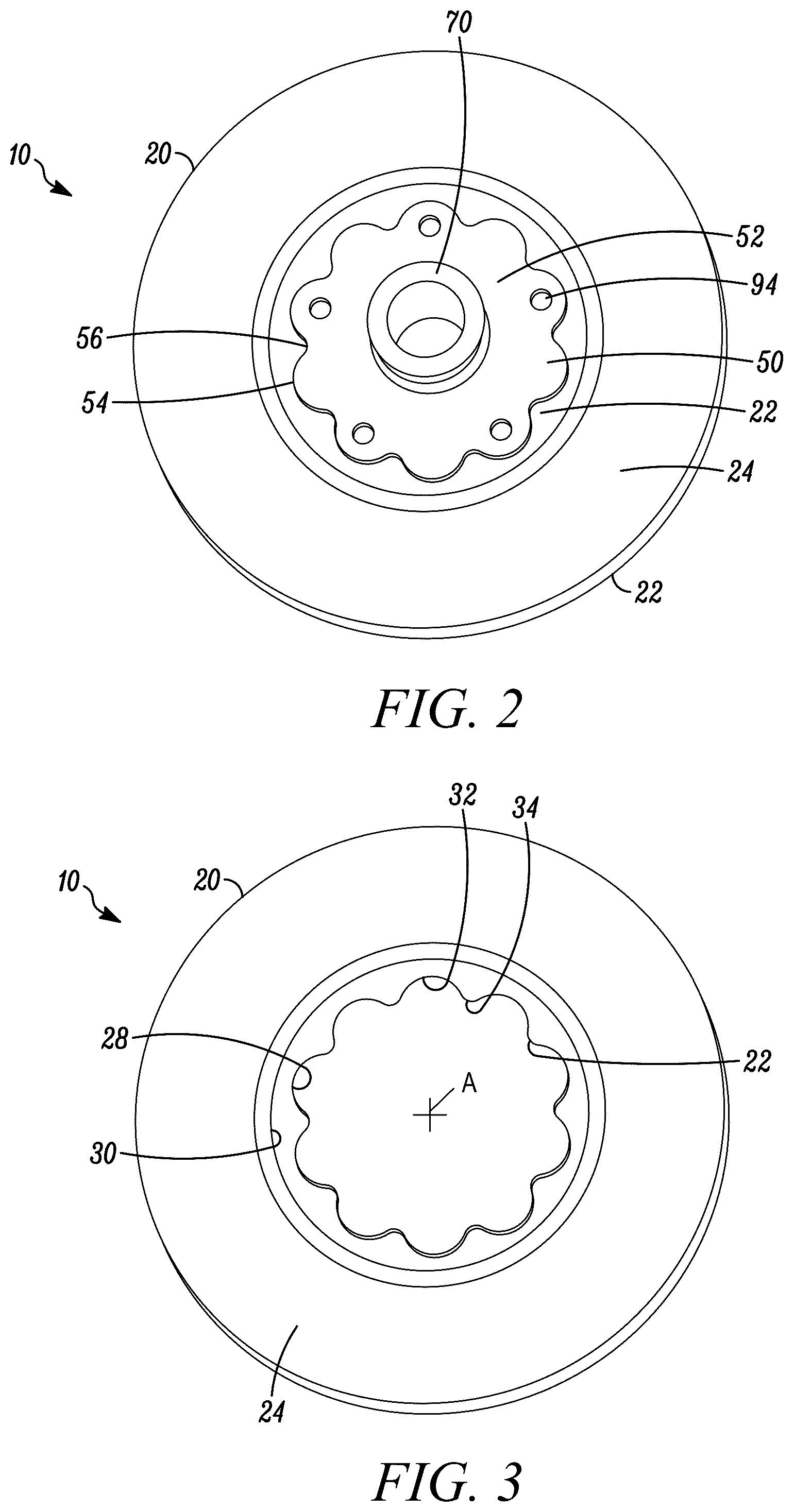 Patent US12460689 Figure 2 – Brake assembly including expandable rotor
