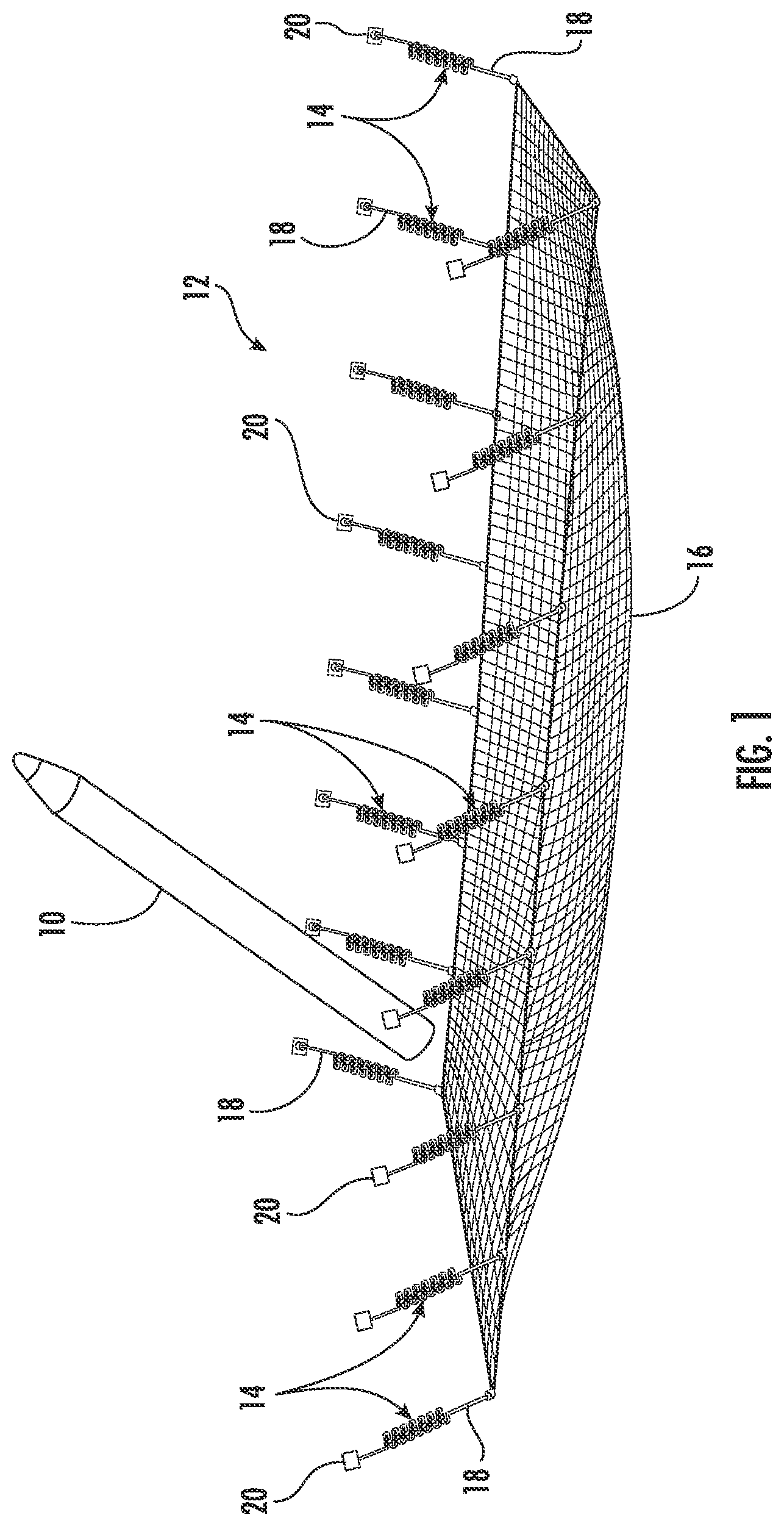 Patent US12460692 Figure 1 – Flexible tensile member with releasable convolutions for absorbing tensile energy