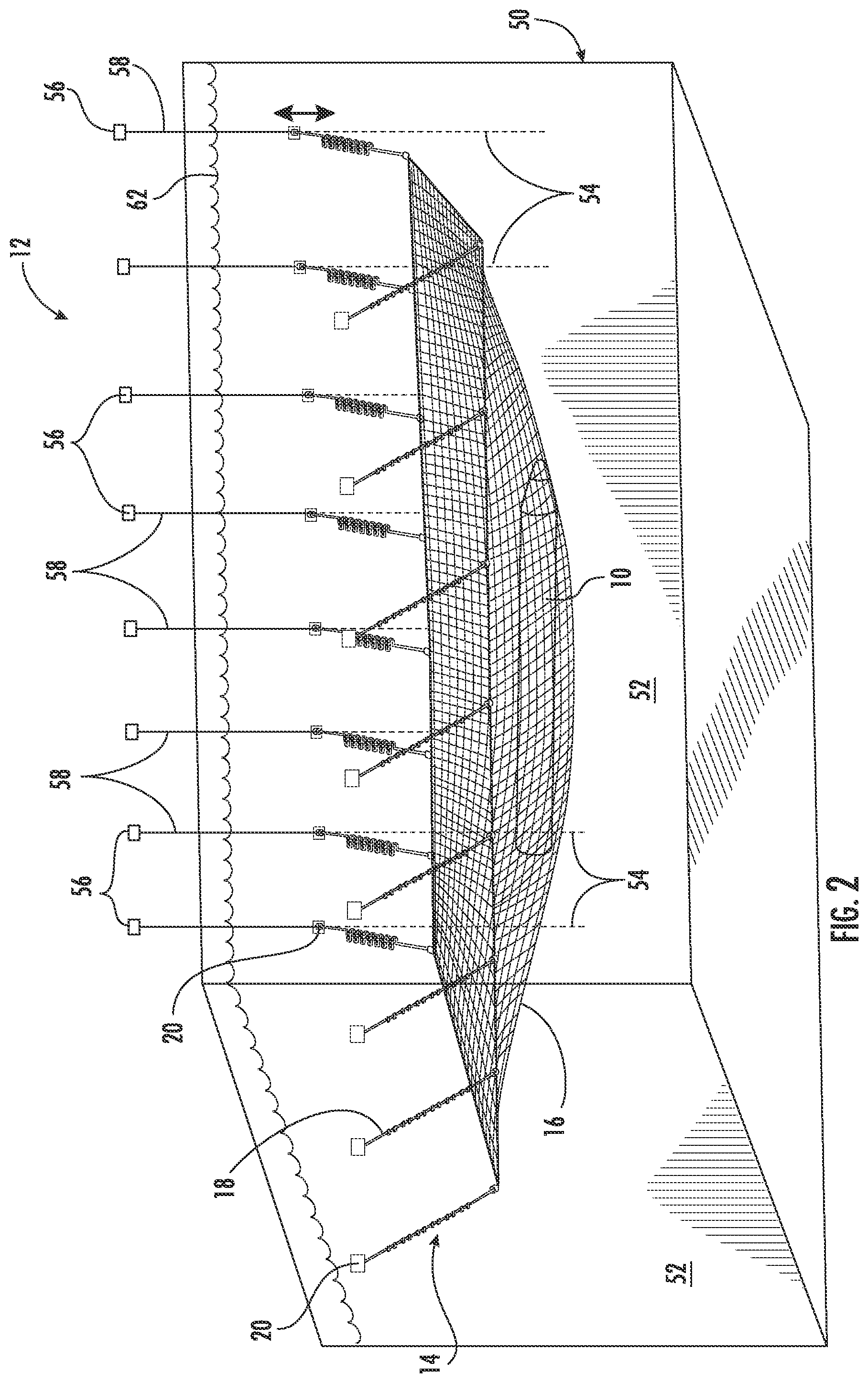 Patent US12460692 Figure 2 – Flexible tensile member with releasable convolutions for absorbing tensile energy