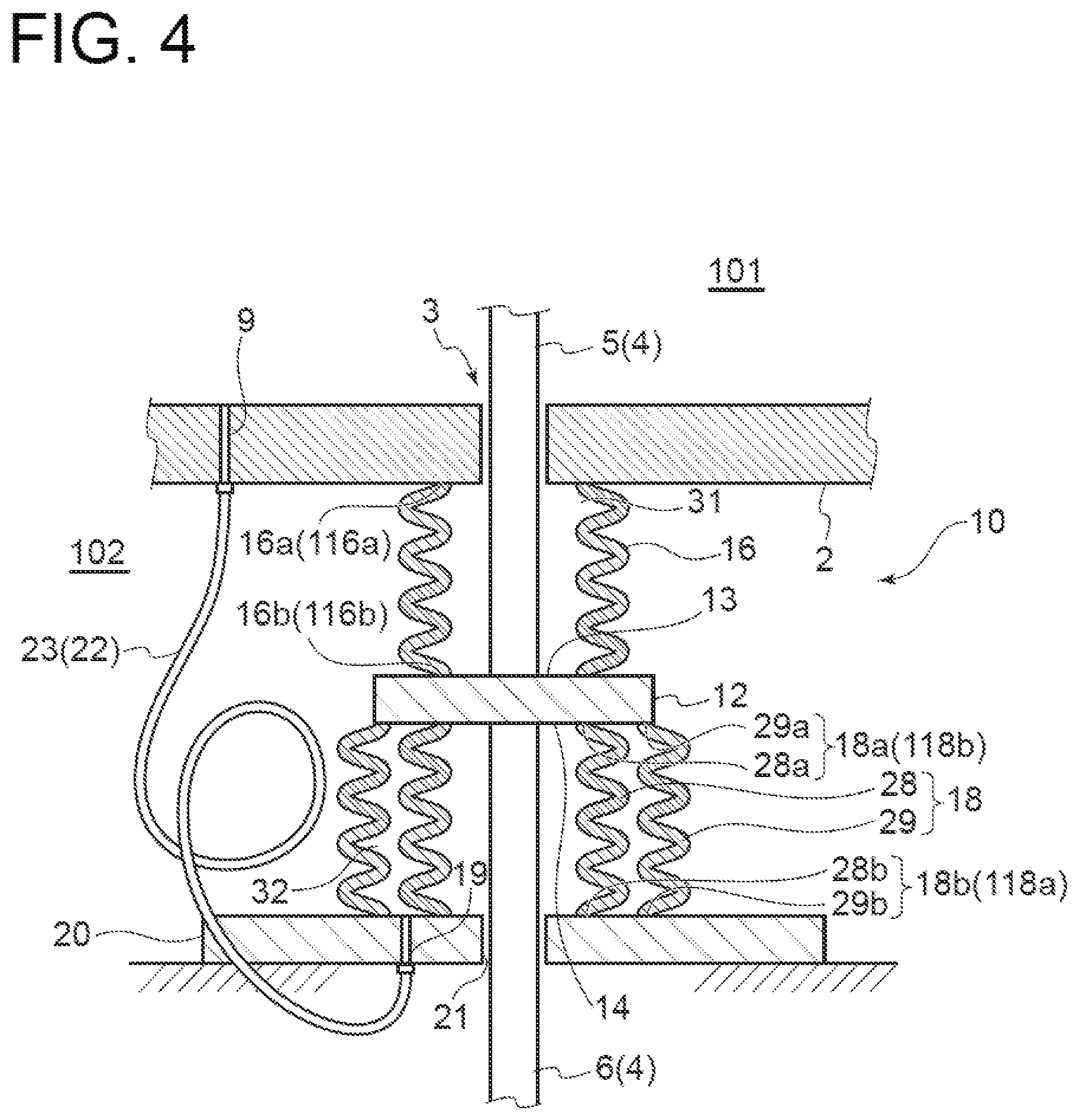 Patent US12460693 Figure 5 – Sealing device and drive apparatus including the same