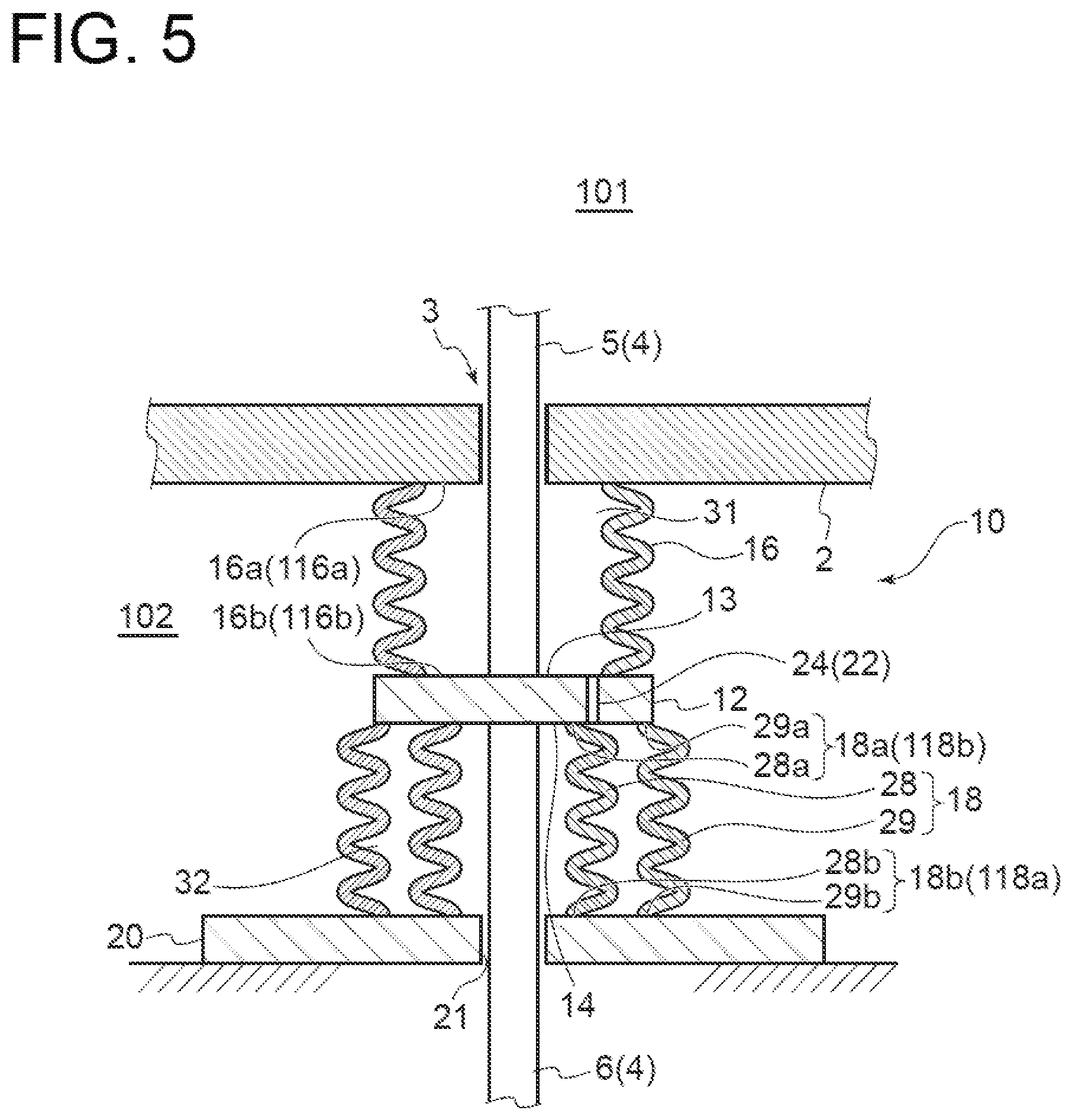 Patent US12460693 Figure 6 – Sealing device and drive apparatus including the same
