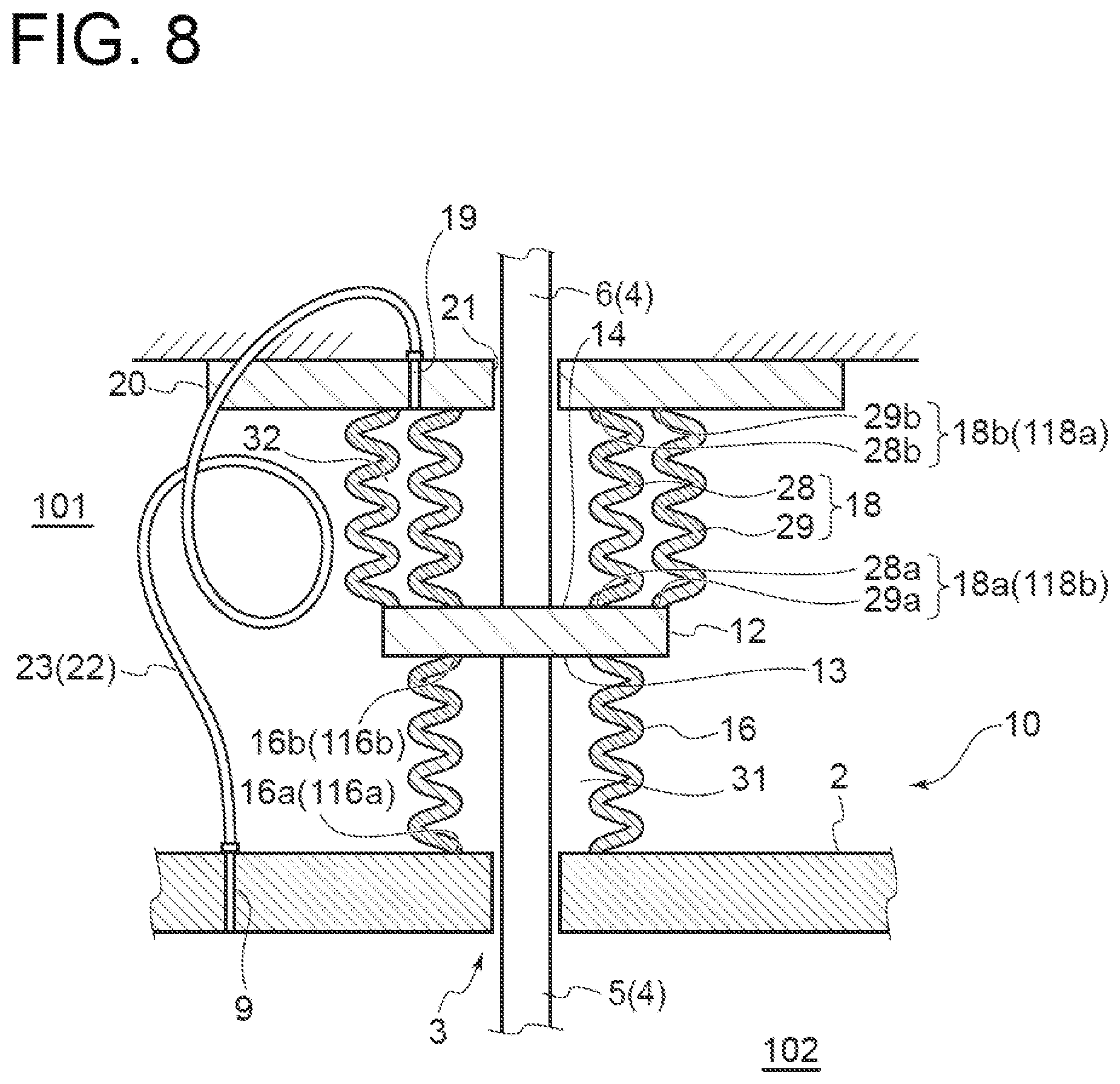 Patent US12460693 Figure 9 – Sealing device and drive apparatus including the same