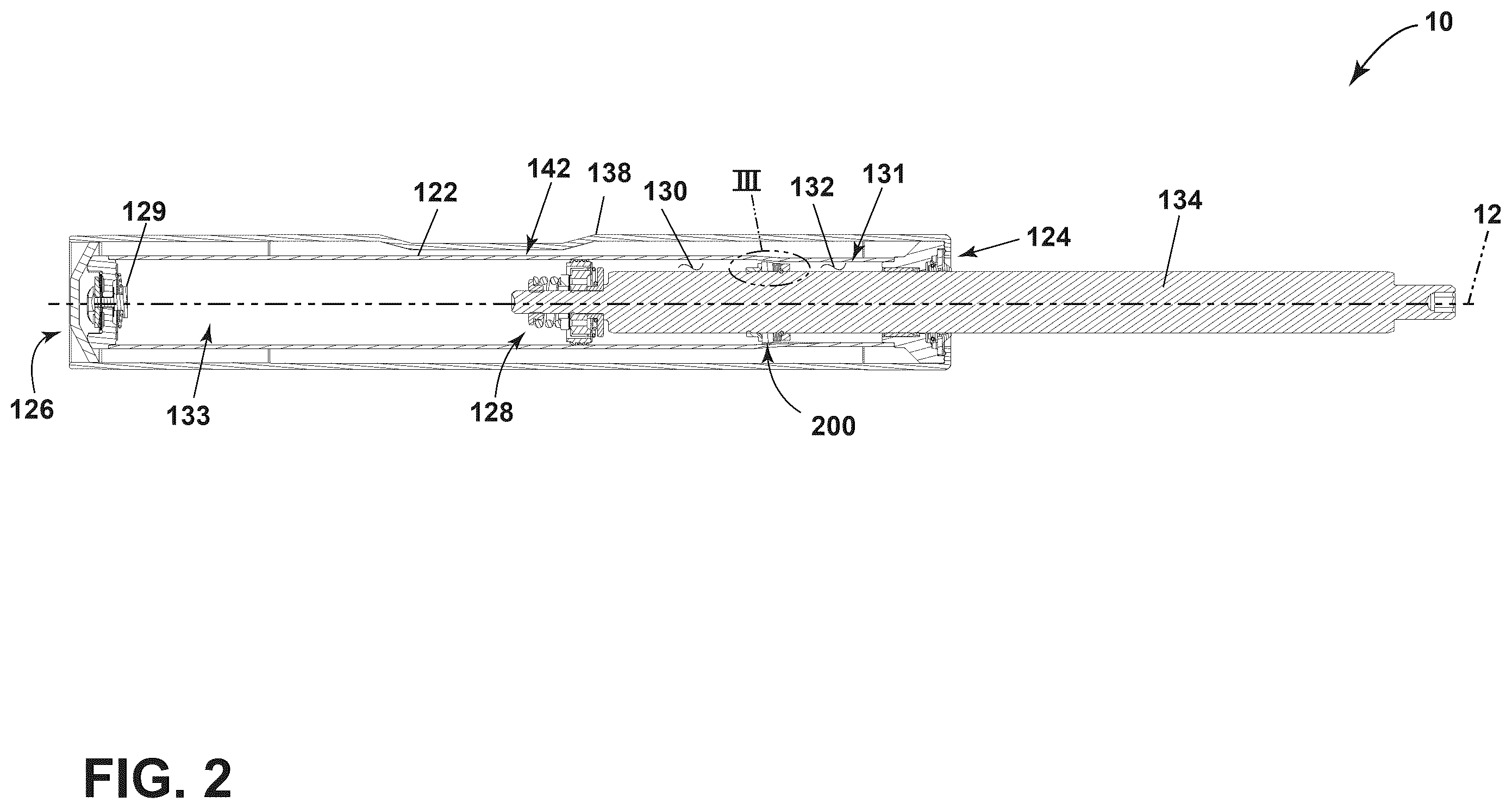 Patent US12460694 Figure 2 – Hydraulic damper having a pressure tube and a ring