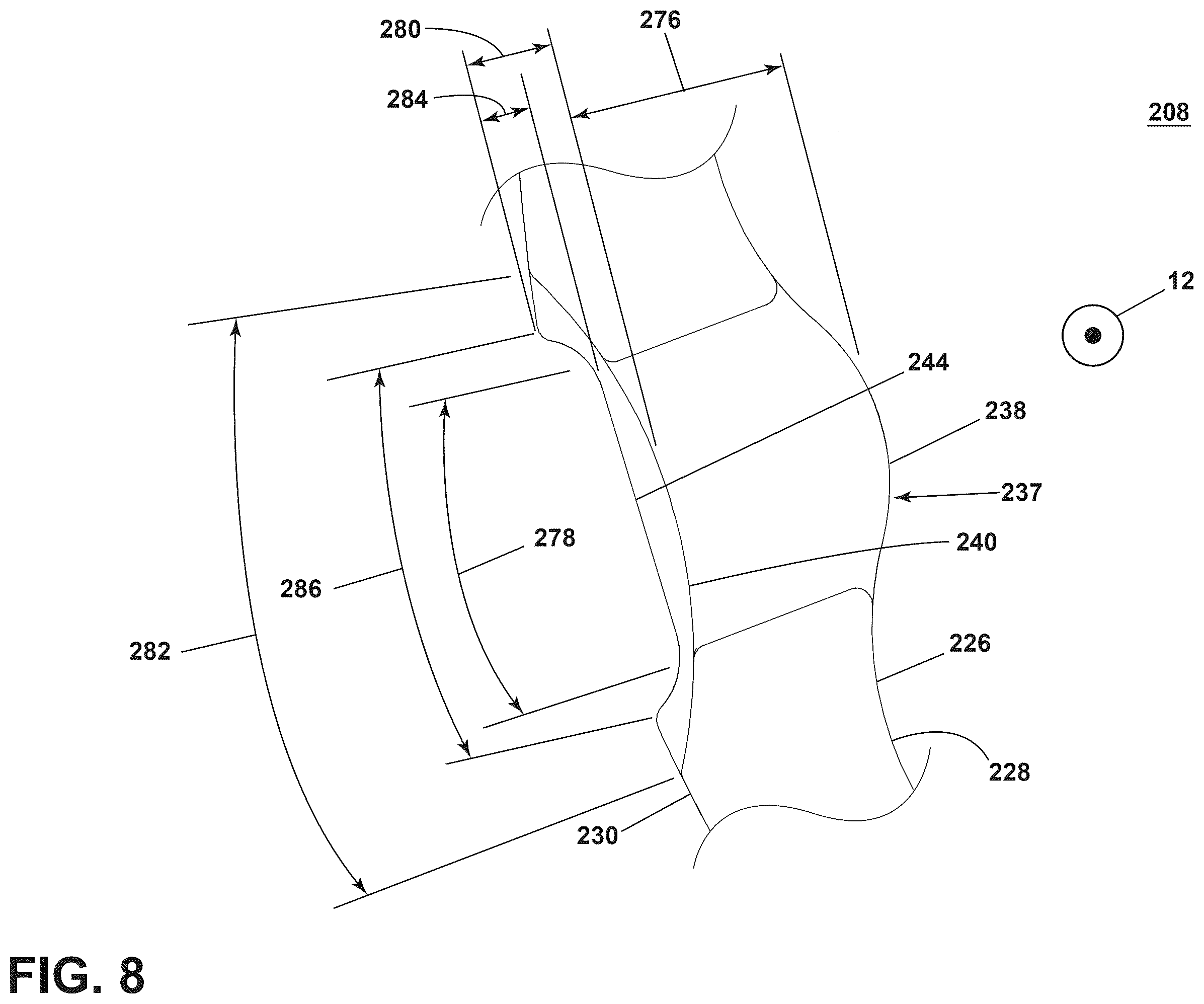 Patent US12460694 Figure 8 – Hydraulic damper having a pressure tube and a ring