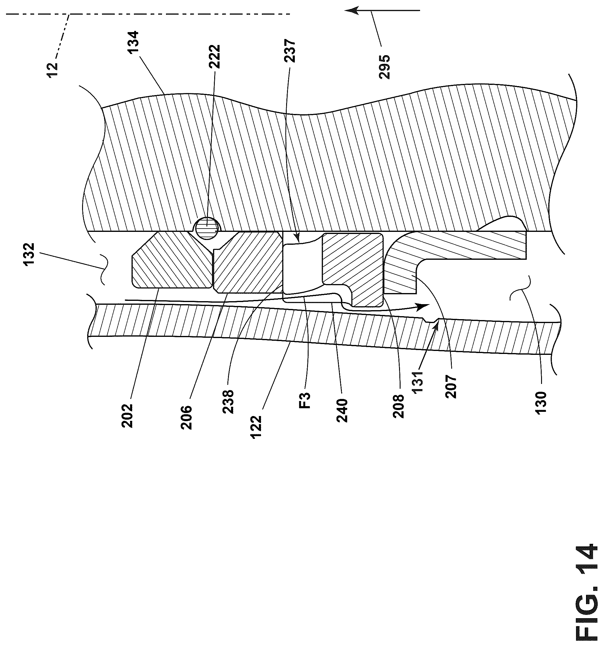 Patent US12460694 Figure 14 – Hydraulic damper having a pressure tube and a ring