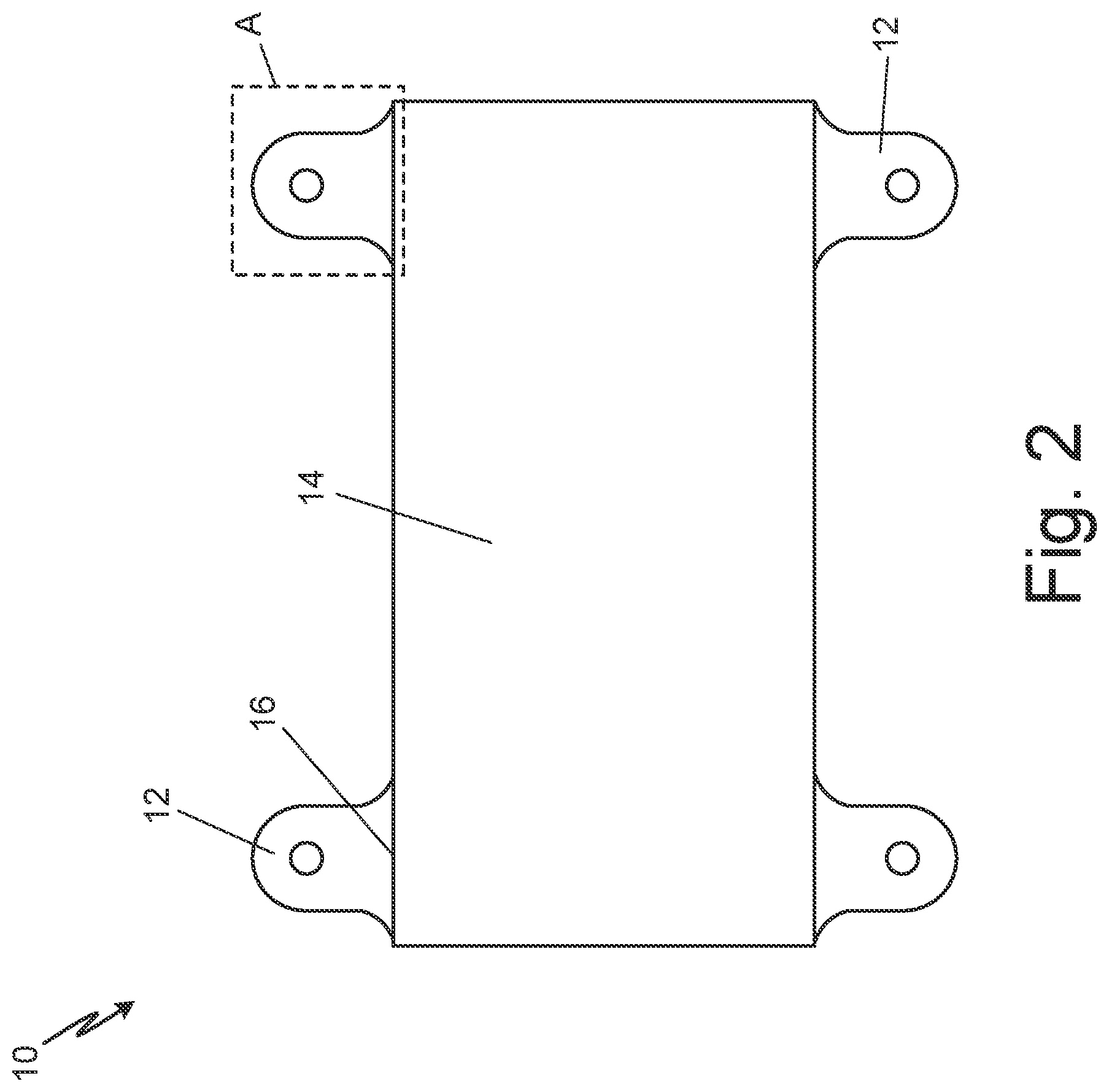 Patent US12460696 Figure 2 – Mounting lug with particle damping and method of manufacture