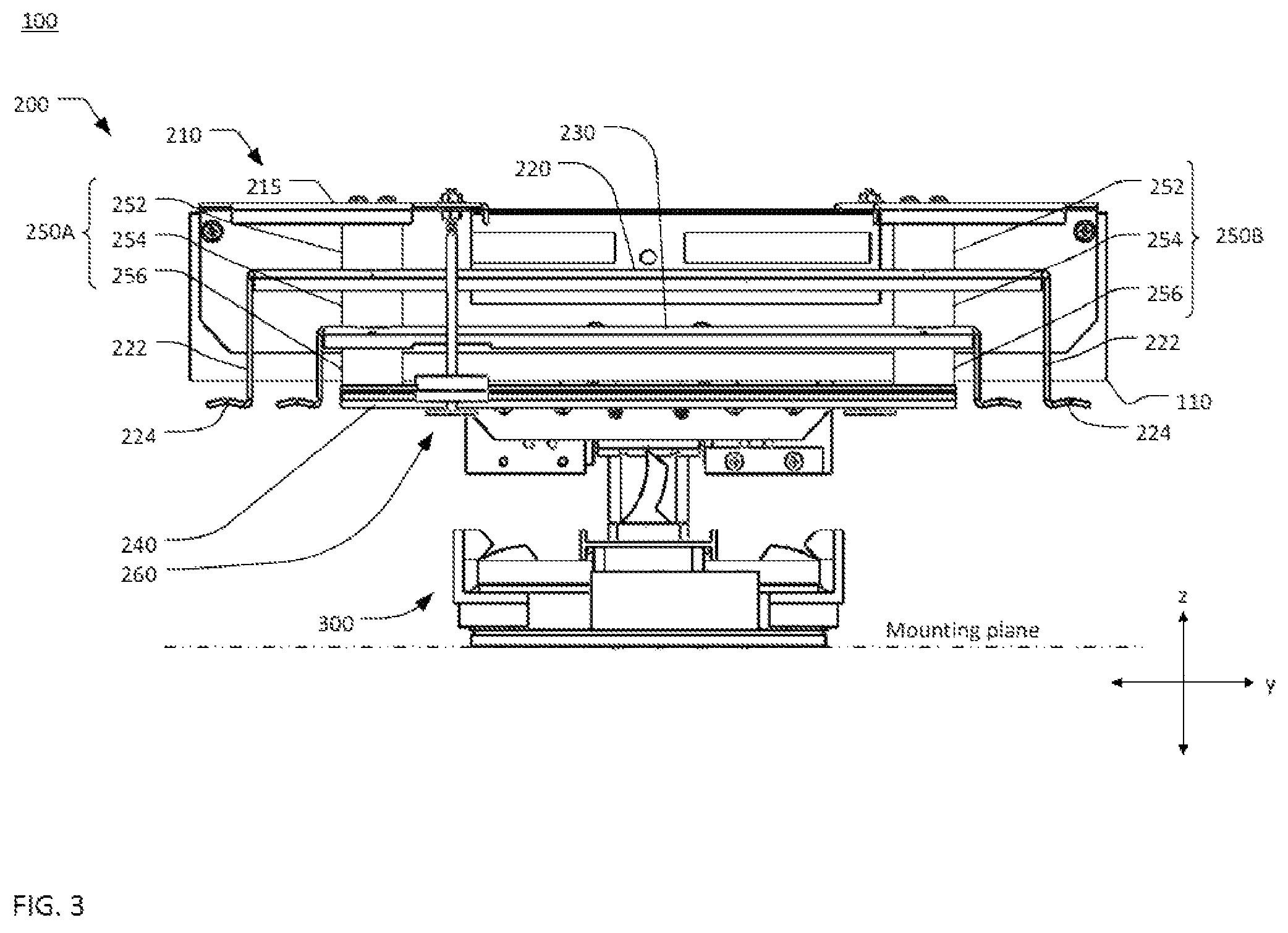 Patent US12460697 Figure 3 – Passive motion isolation system