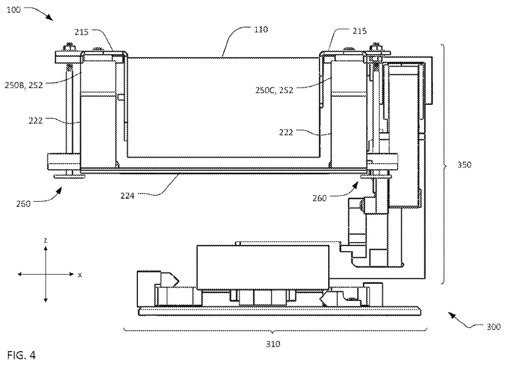 Patent US12460697 Figure 4 – Passive motion isolation system