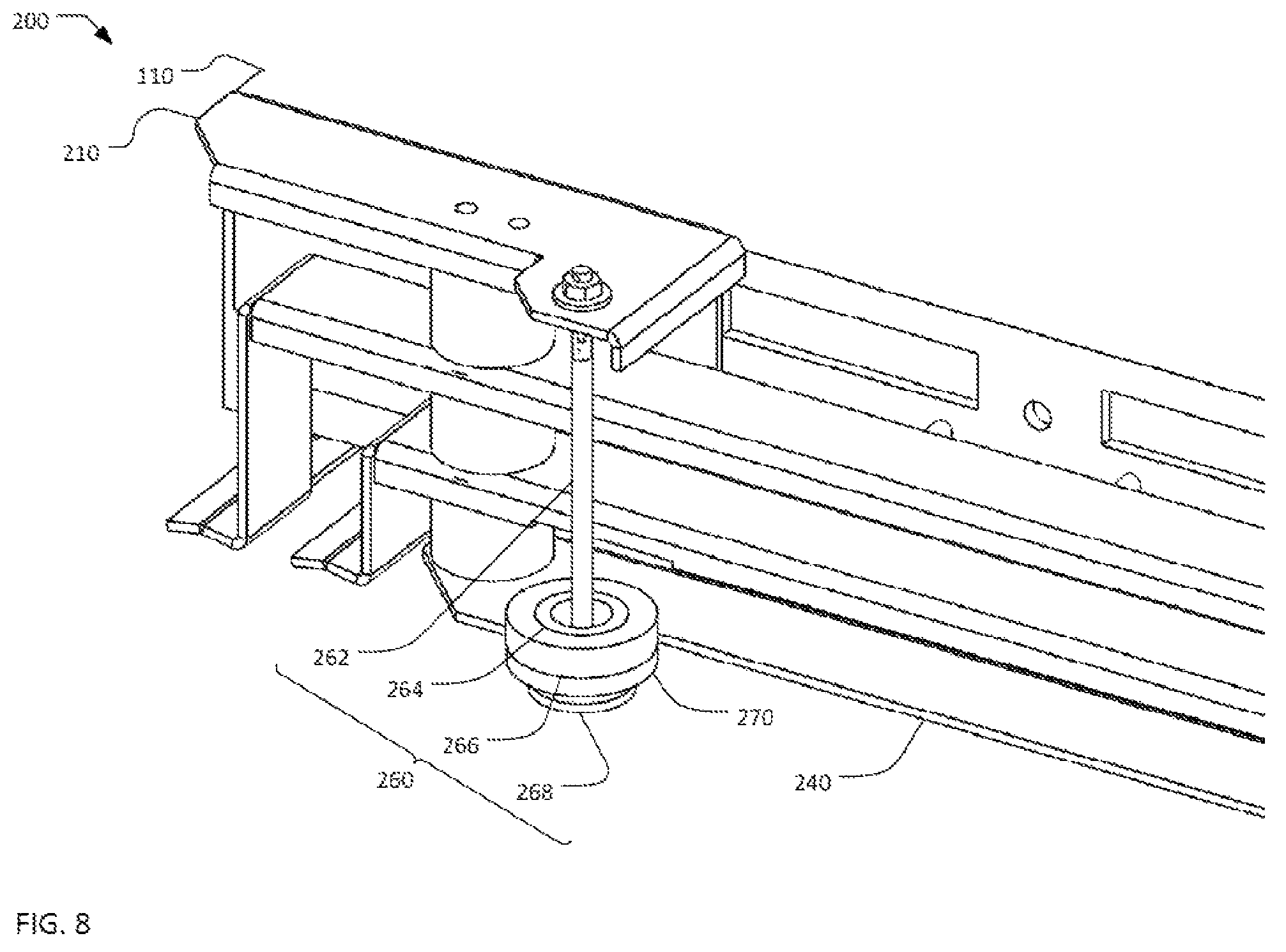 Patent US12460697 Figure 8 – Passive motion isolation system