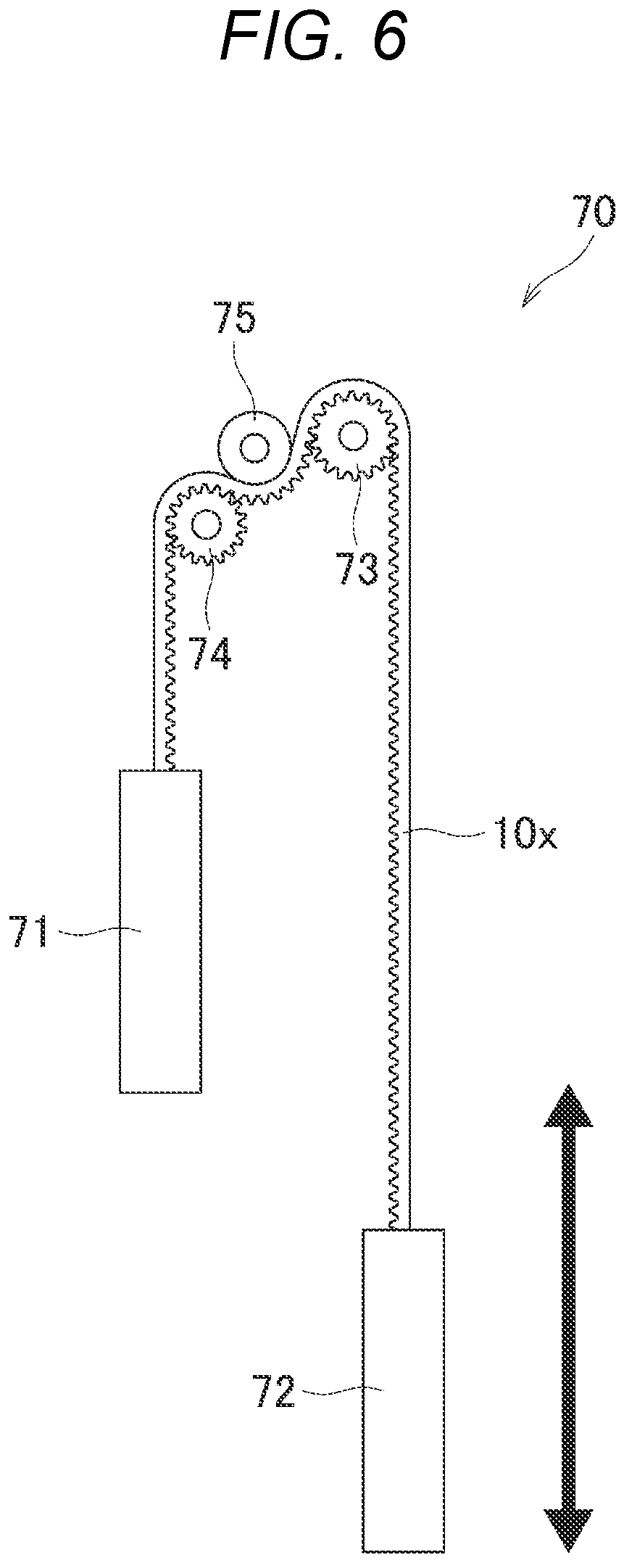 Patent US12460698 Figure 6 – Toothed belt and toothed belt transmission device
