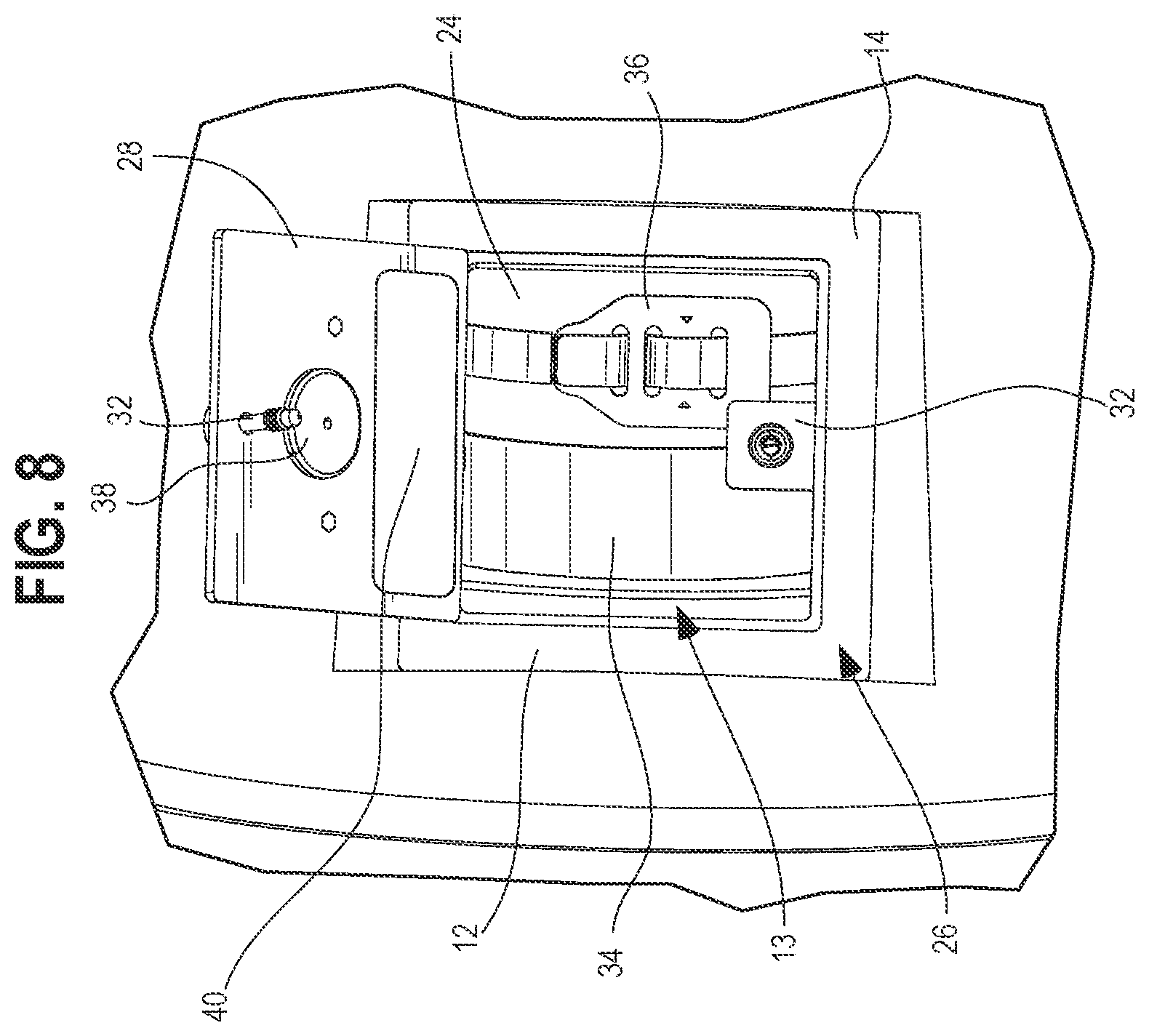 Patent US12460699 Figure 8 – Cable termination inspection cover assembly