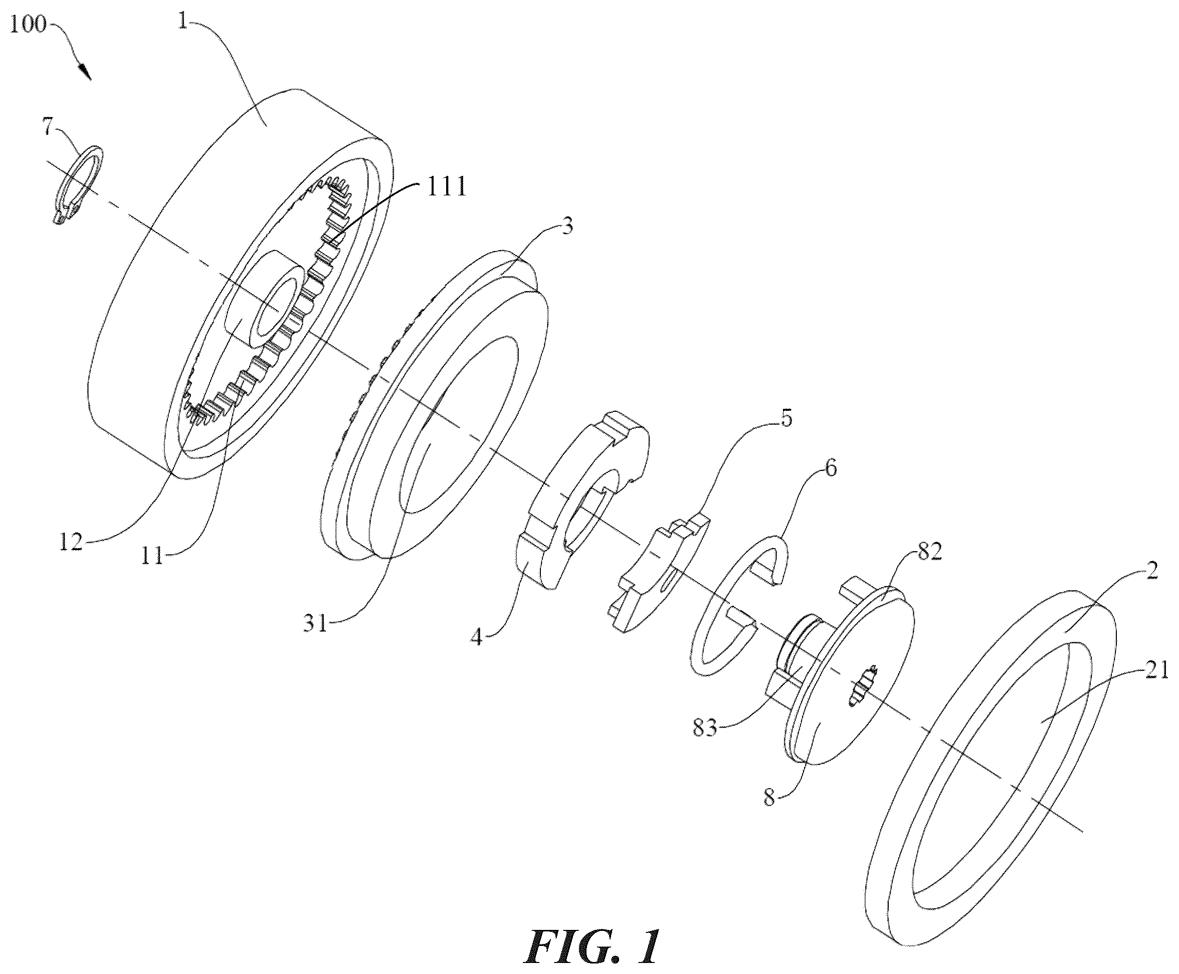 Patent US12460701 Figure 1 – Speed reducer, joint module and robotic arm